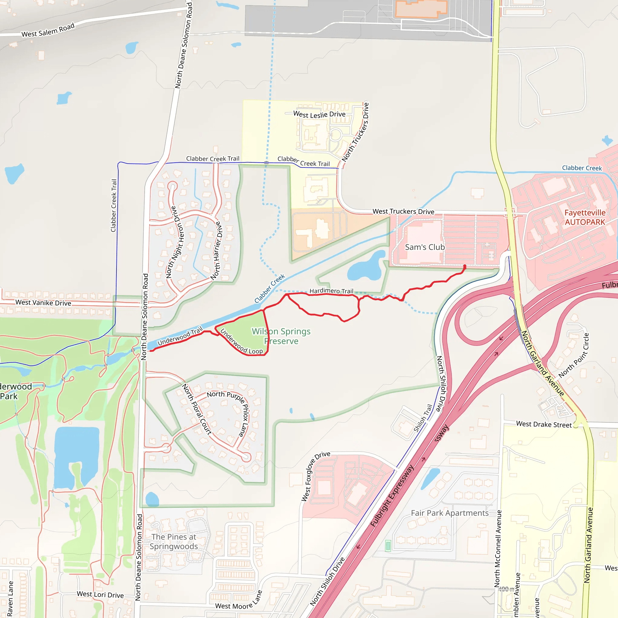 Hardimero Trail and Savannah Loop mobile static map