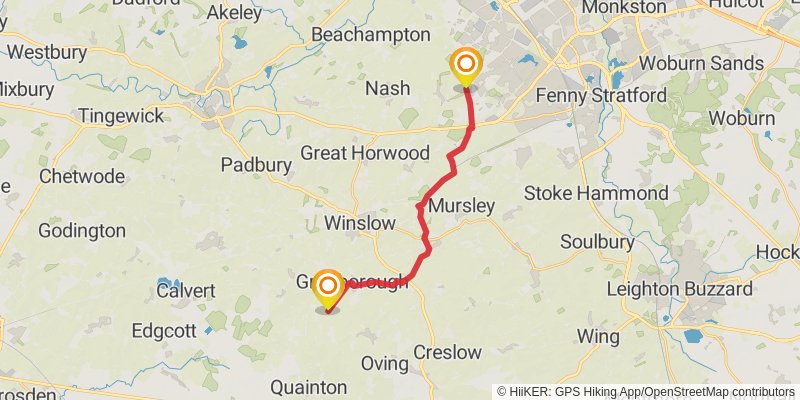 Midshires Way alt 1 Map