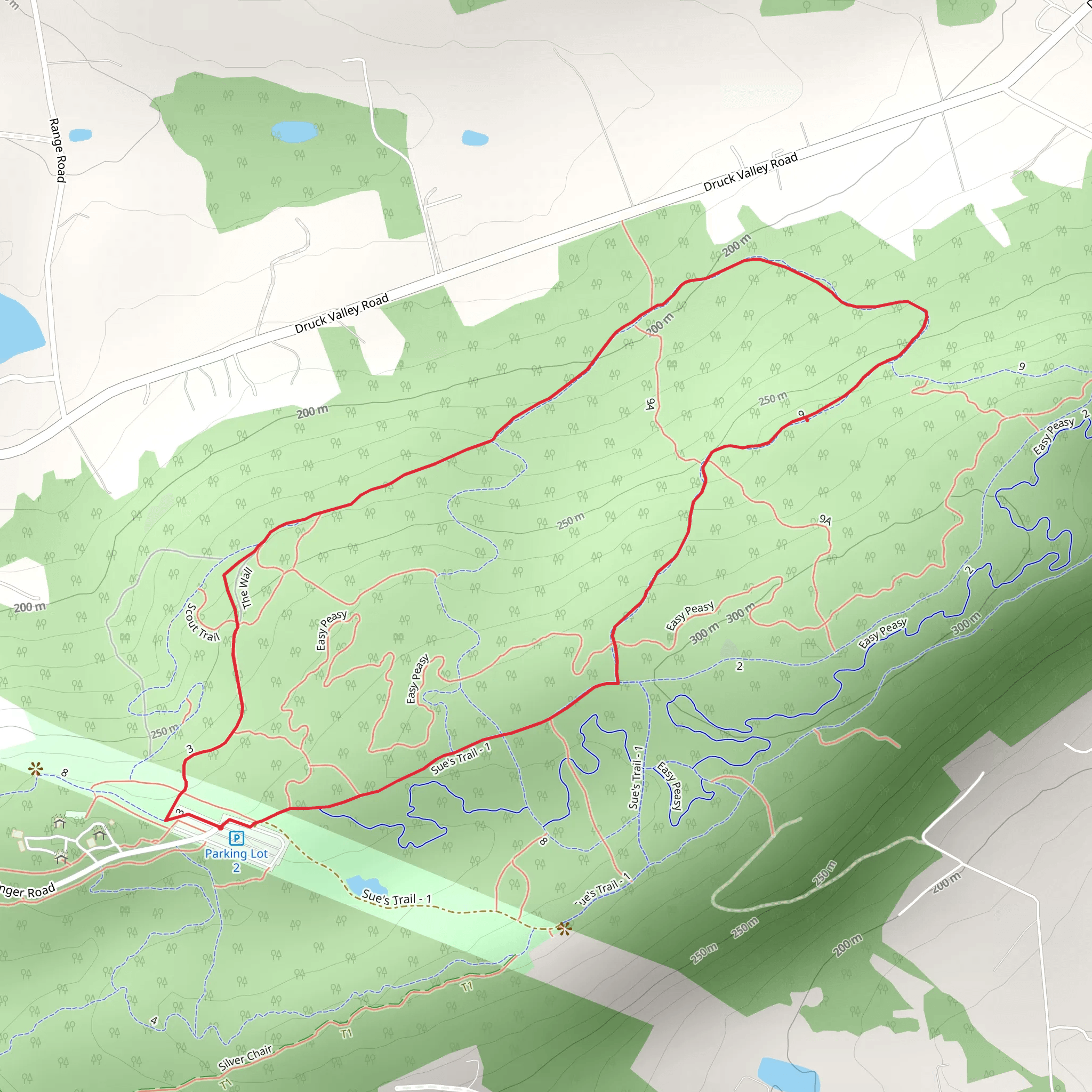 Deininger Road North Loop Trail mobile static map