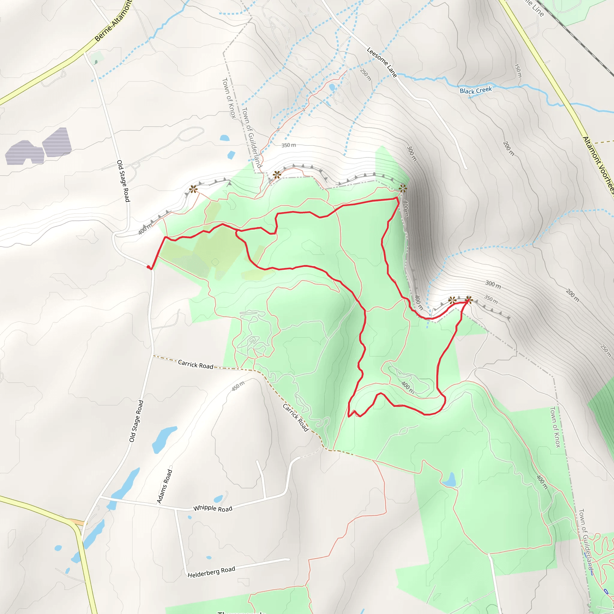 Hang Glider, Blue North and Fred Schroeder Memorial - Red Loop mobile static map