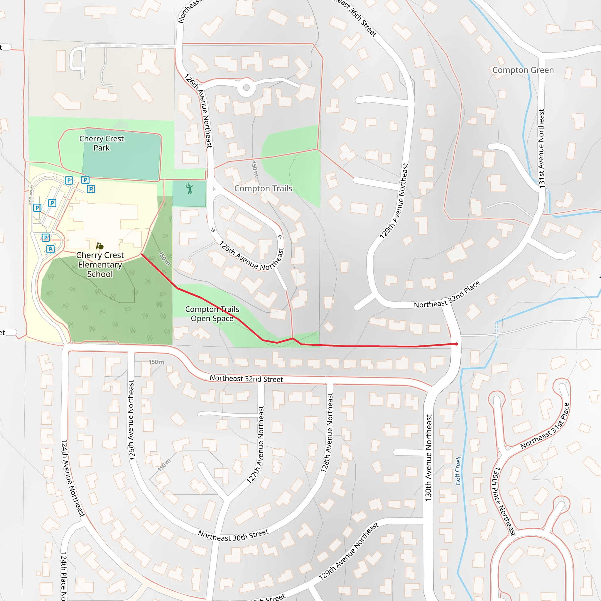 Compton Trails Open Space mobile static map