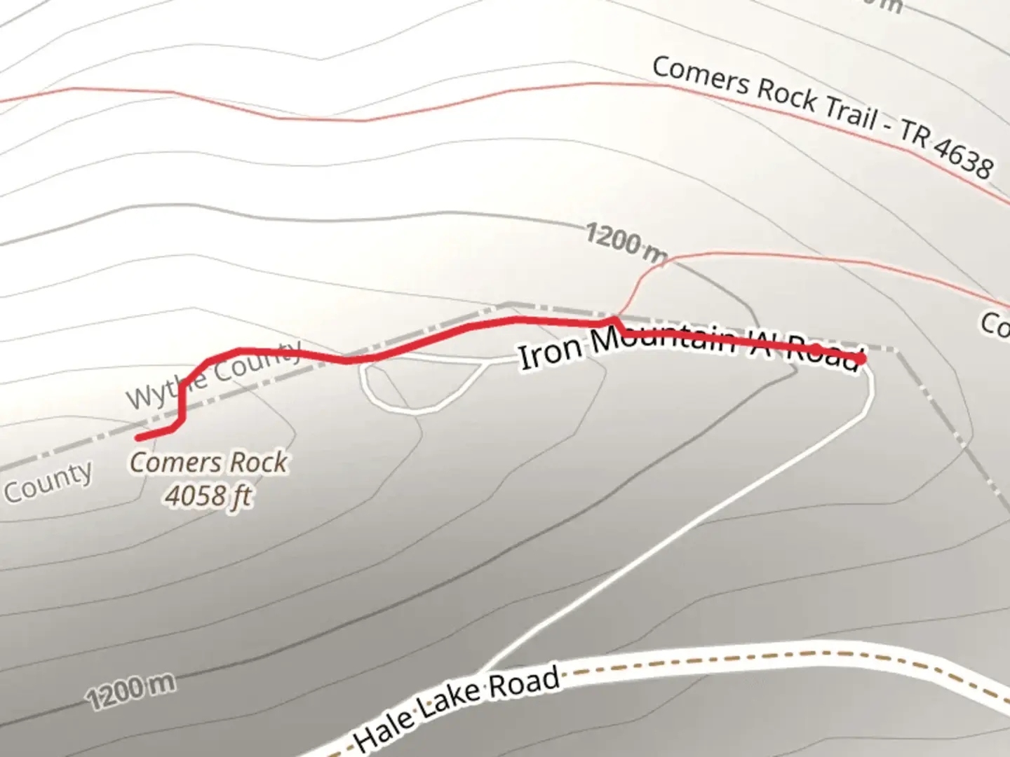 An image depicting the trail Comers Rock Trail and its surrounding area.