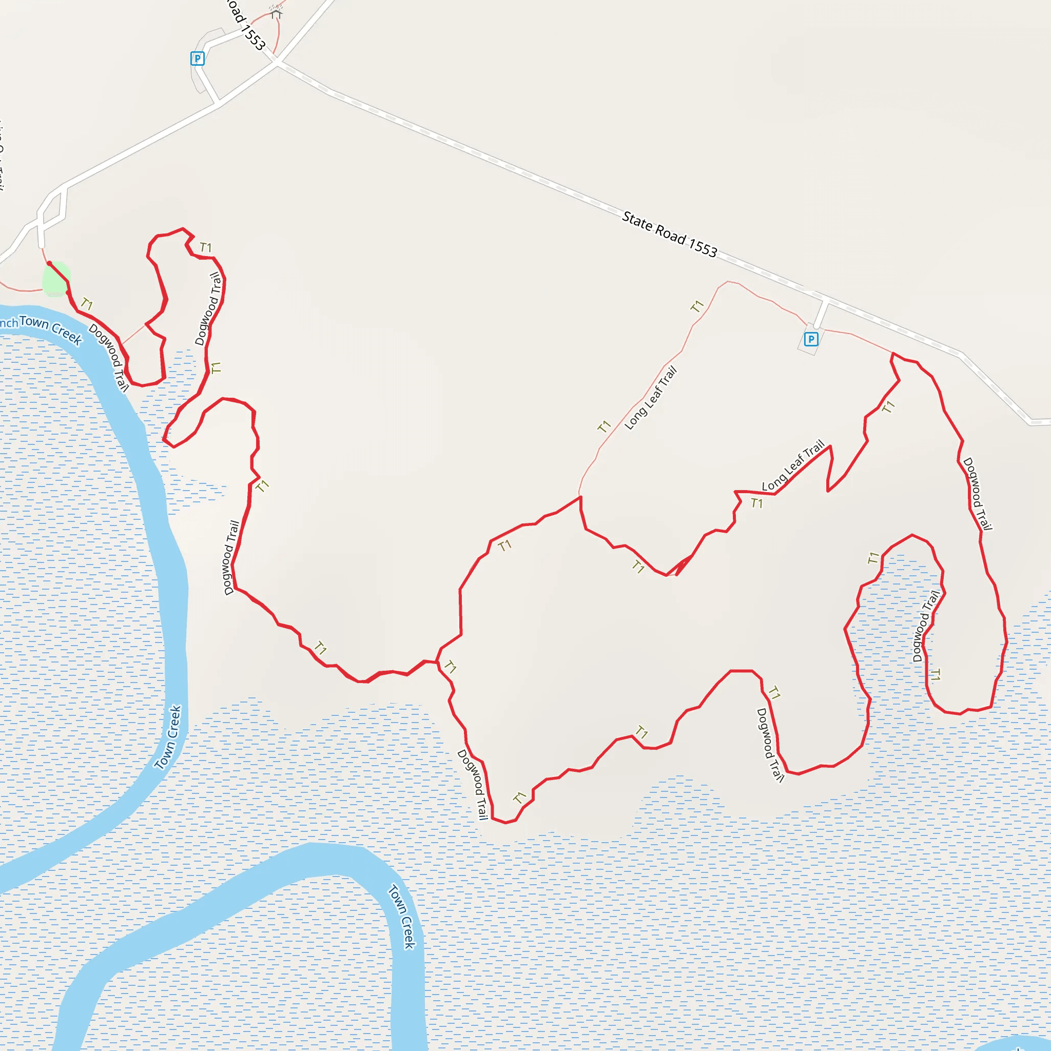 Dogwood Loop Trail mobile static map