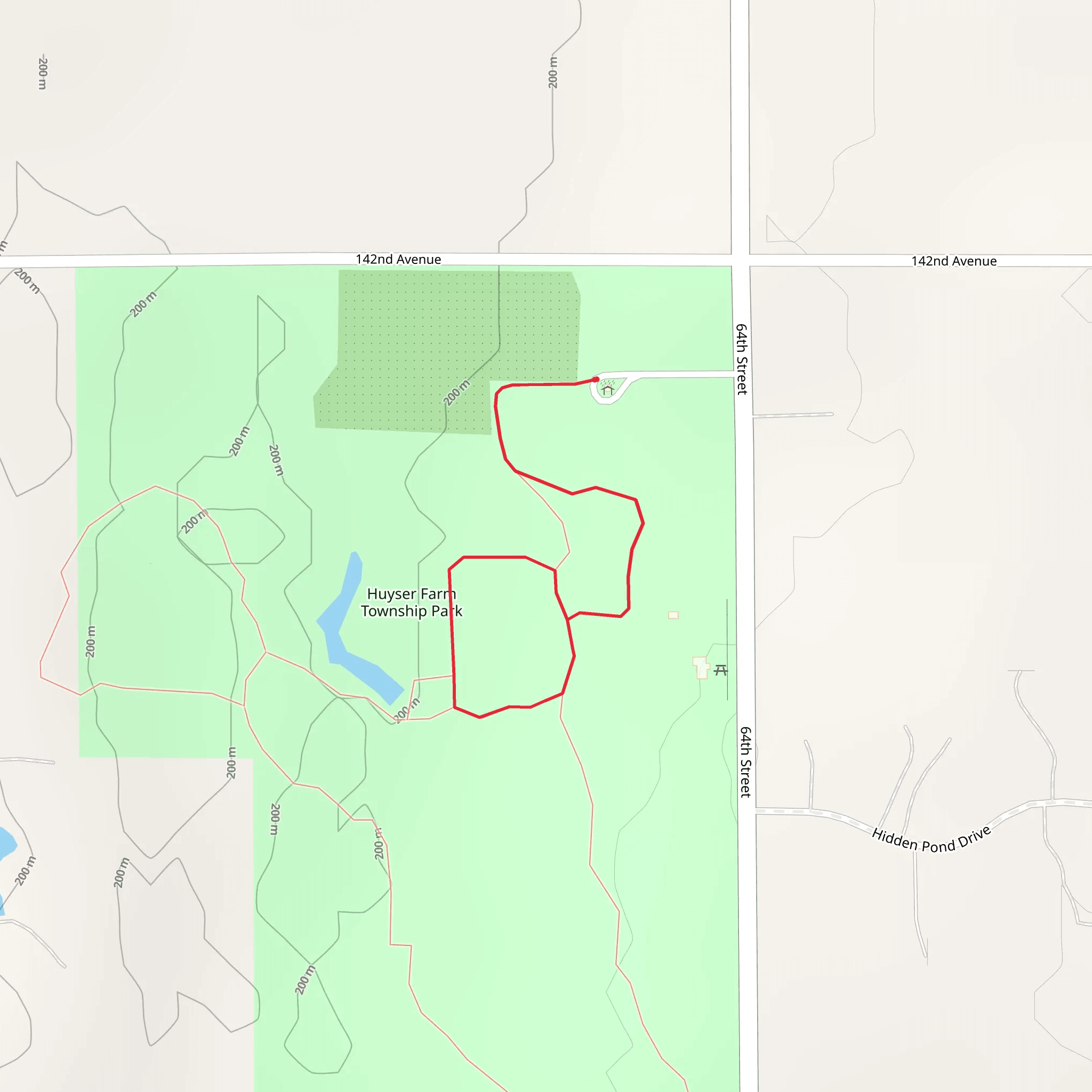 Huyser Farm Township Park East Loop mobile static map