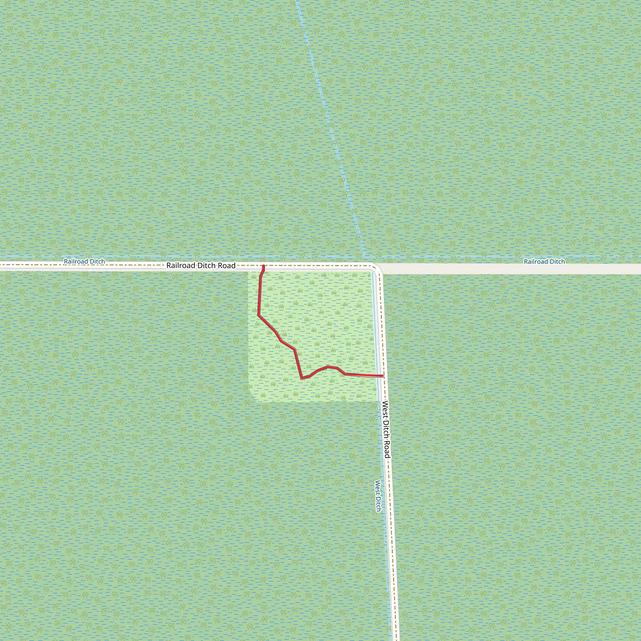 Railroad Ditch Road mobile static map