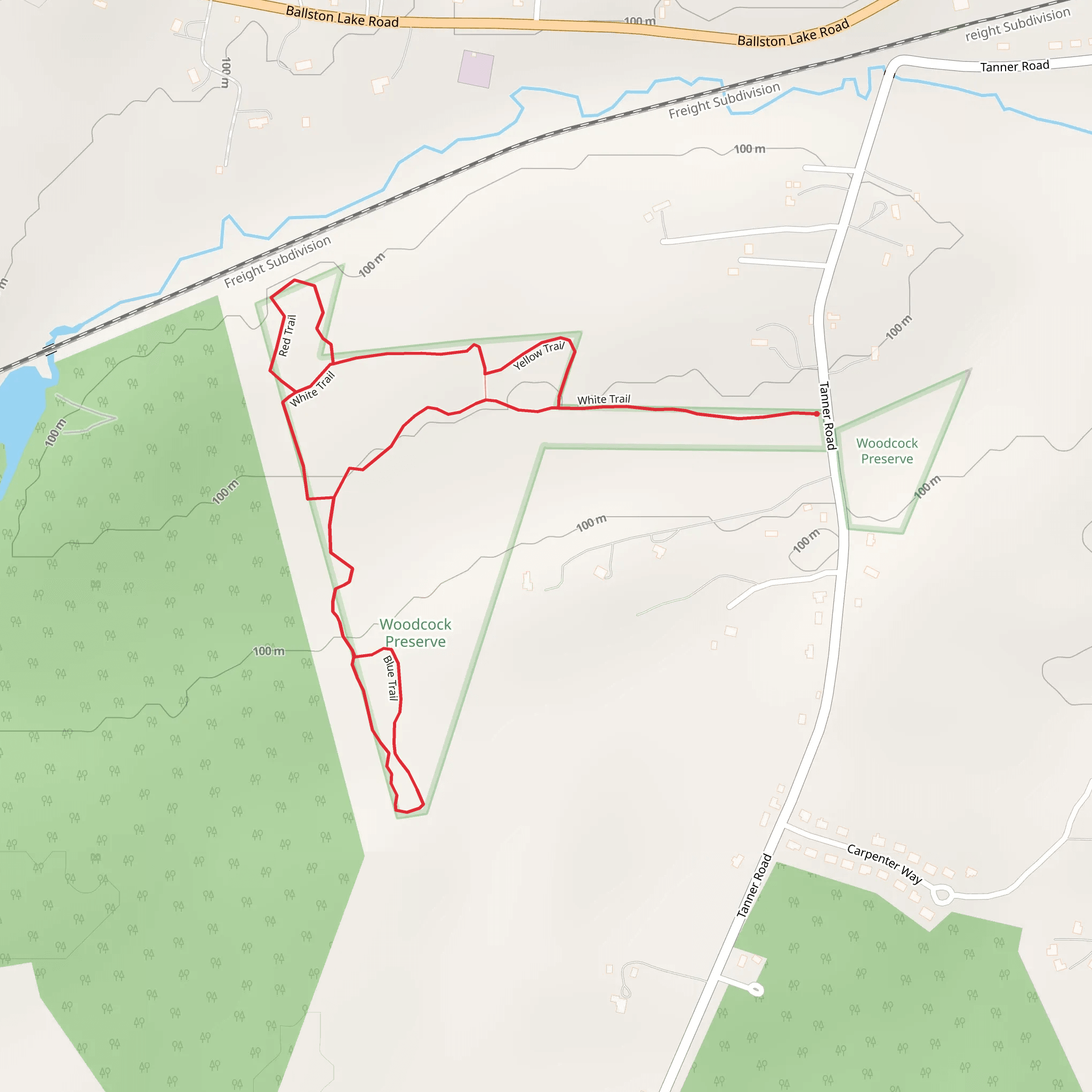 Red - White - Yellow - Blue Loop mobile static map