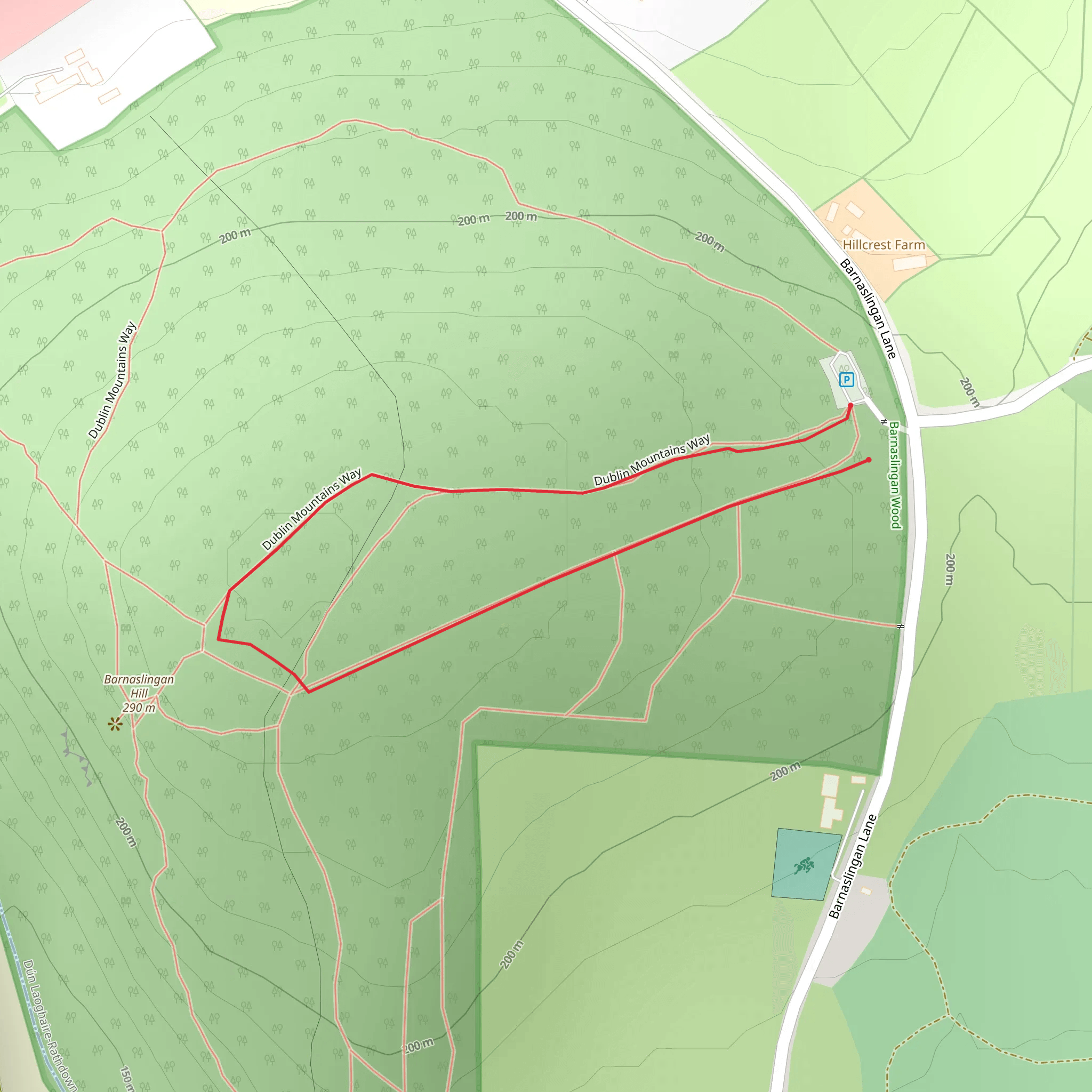 Barnaslingan - Pine Loop Trail - Blue mobile static map