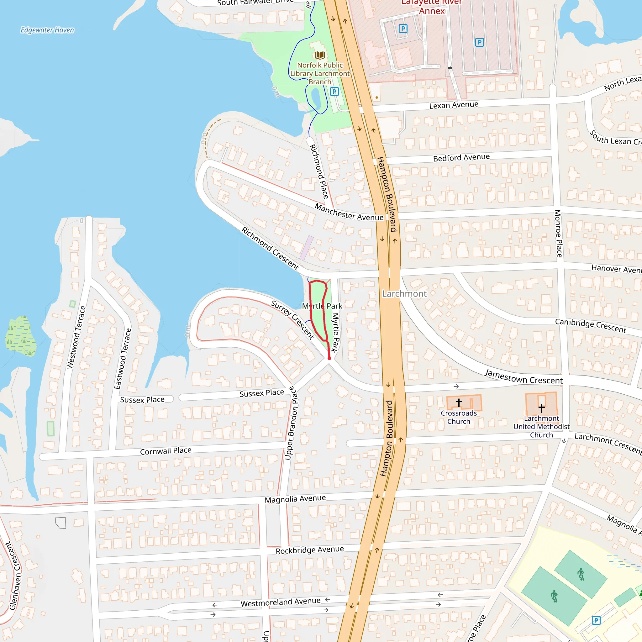 Elizabeth River Loop Trail mobile static map