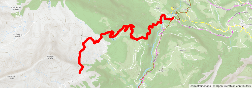 Breitenboden Alp in the Reichenbach Valley stage 2 Map