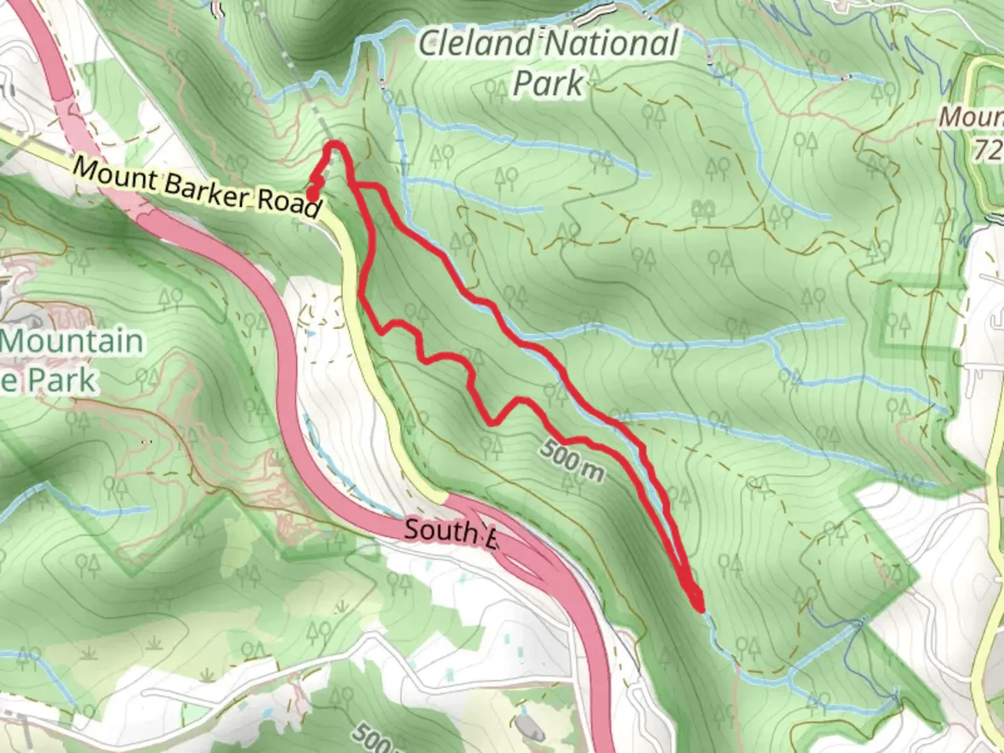 An image depicting the trail Measday Walk and its surrounding area.