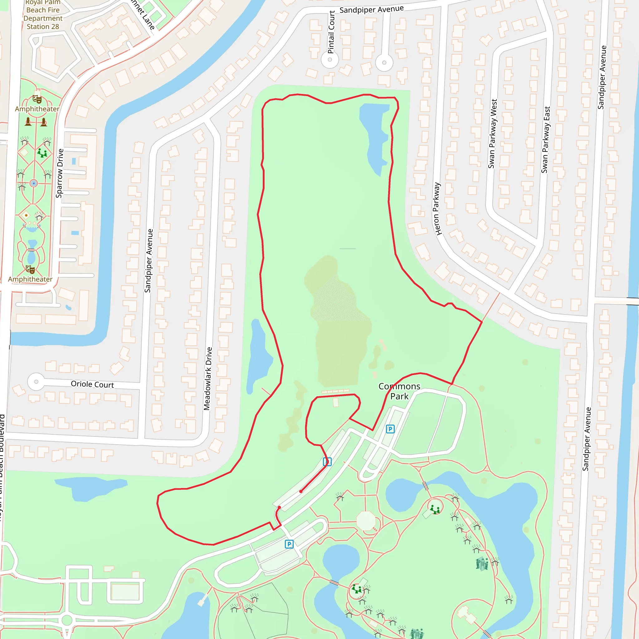 Commons Park Loop mobile static map