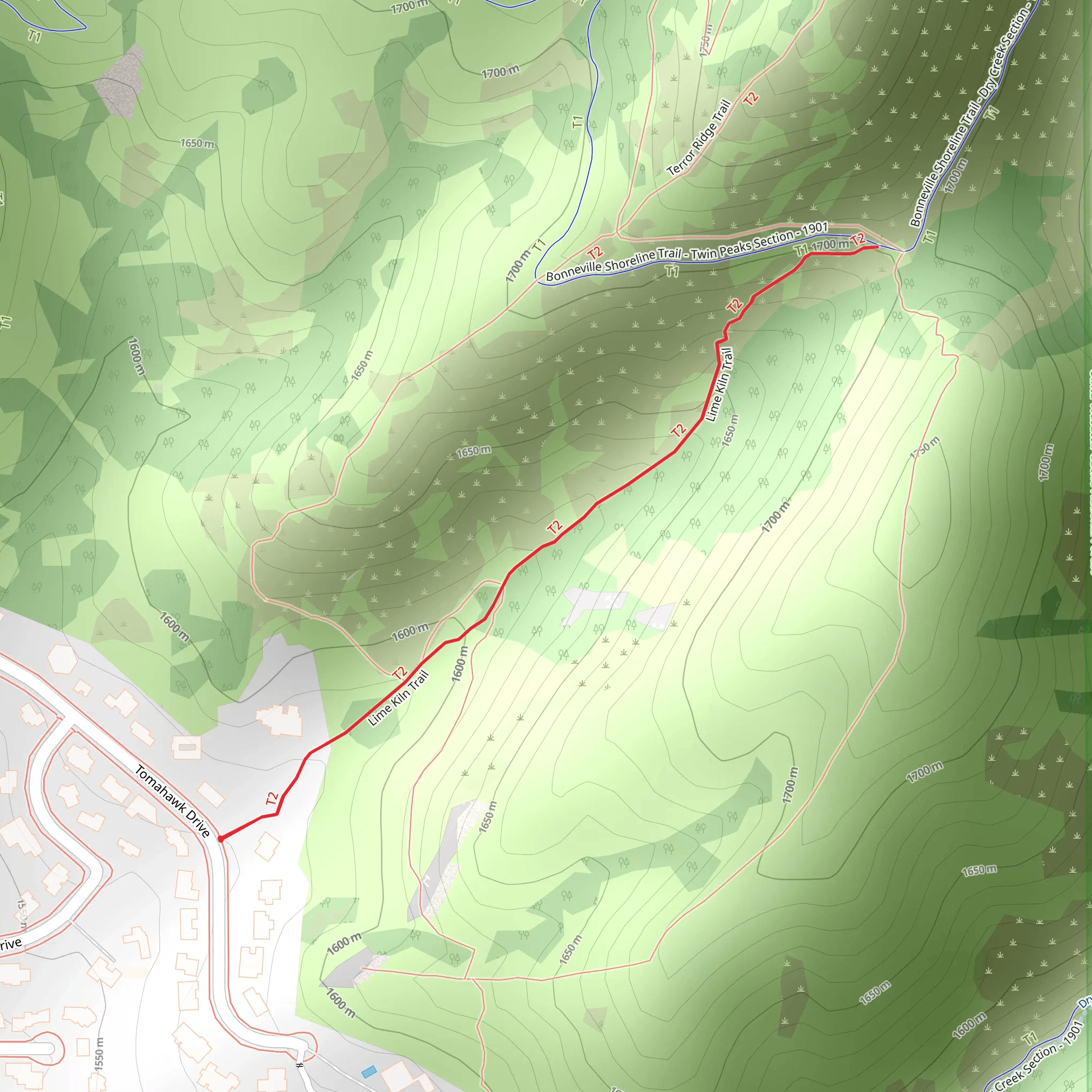 Lime Kiln Trail mobile static map