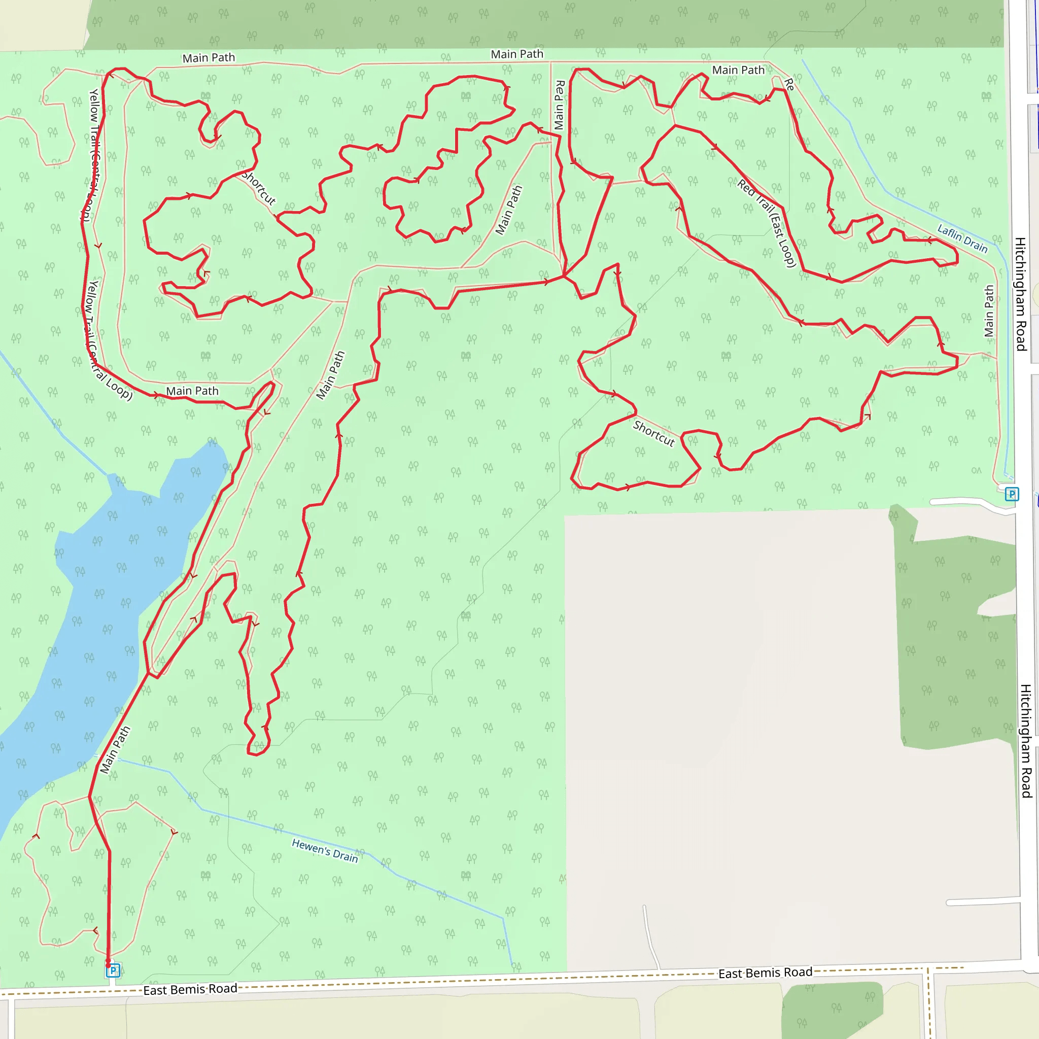 Hewen's Creek Park Loop mobile static map