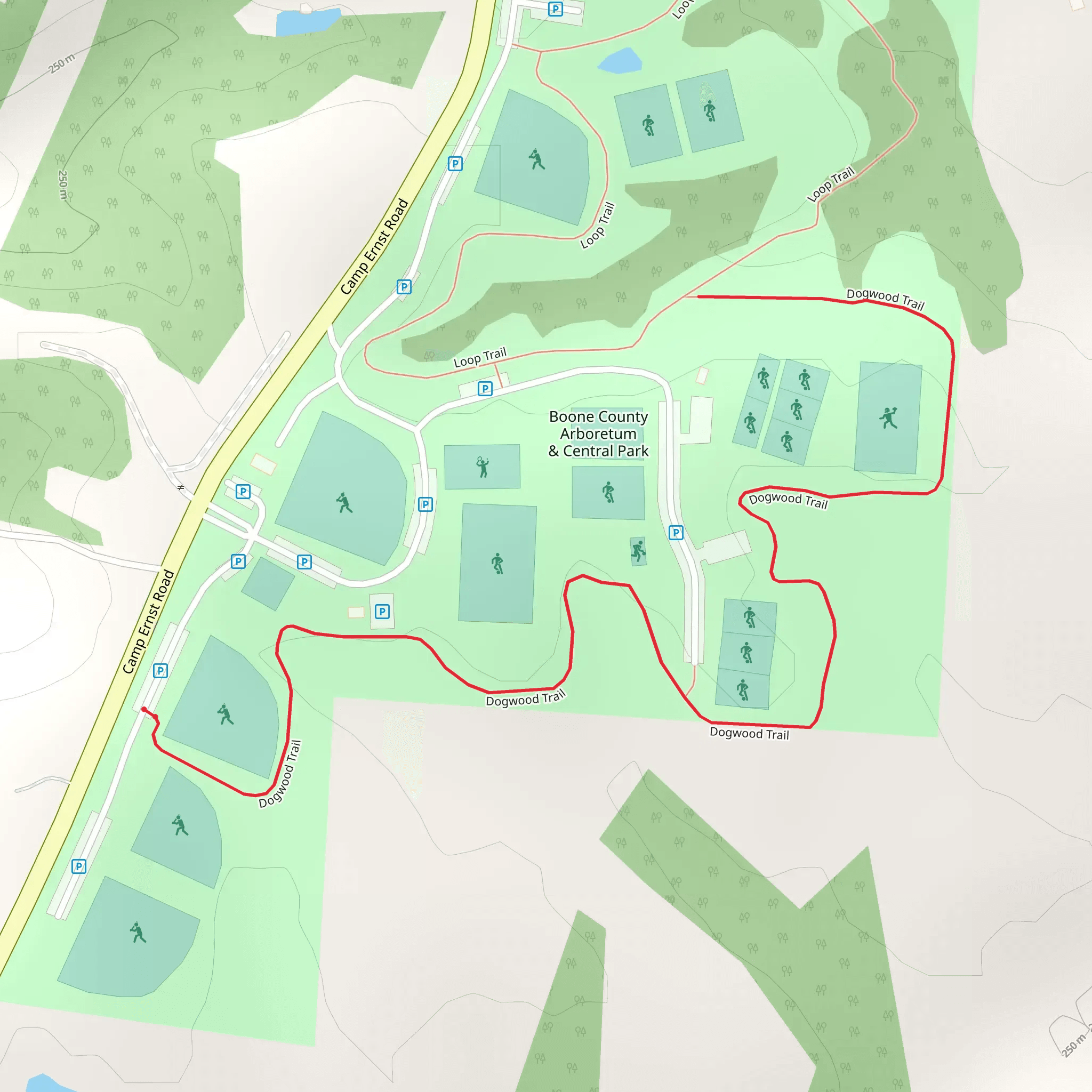 Dogwood Trail - Camp Ernst Road mobile static map