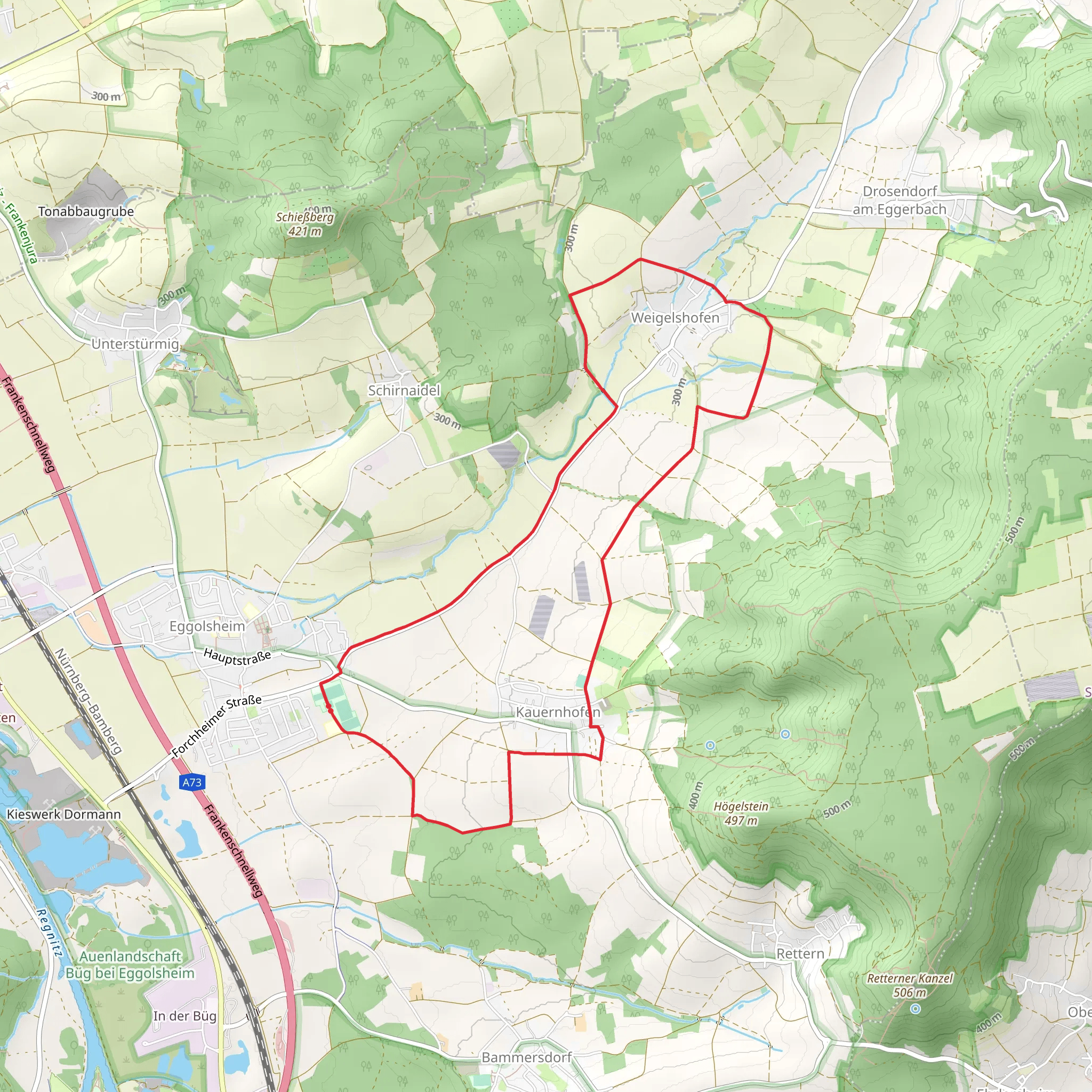 Lauferlebnis Fraenkische Schweiz mobile static map