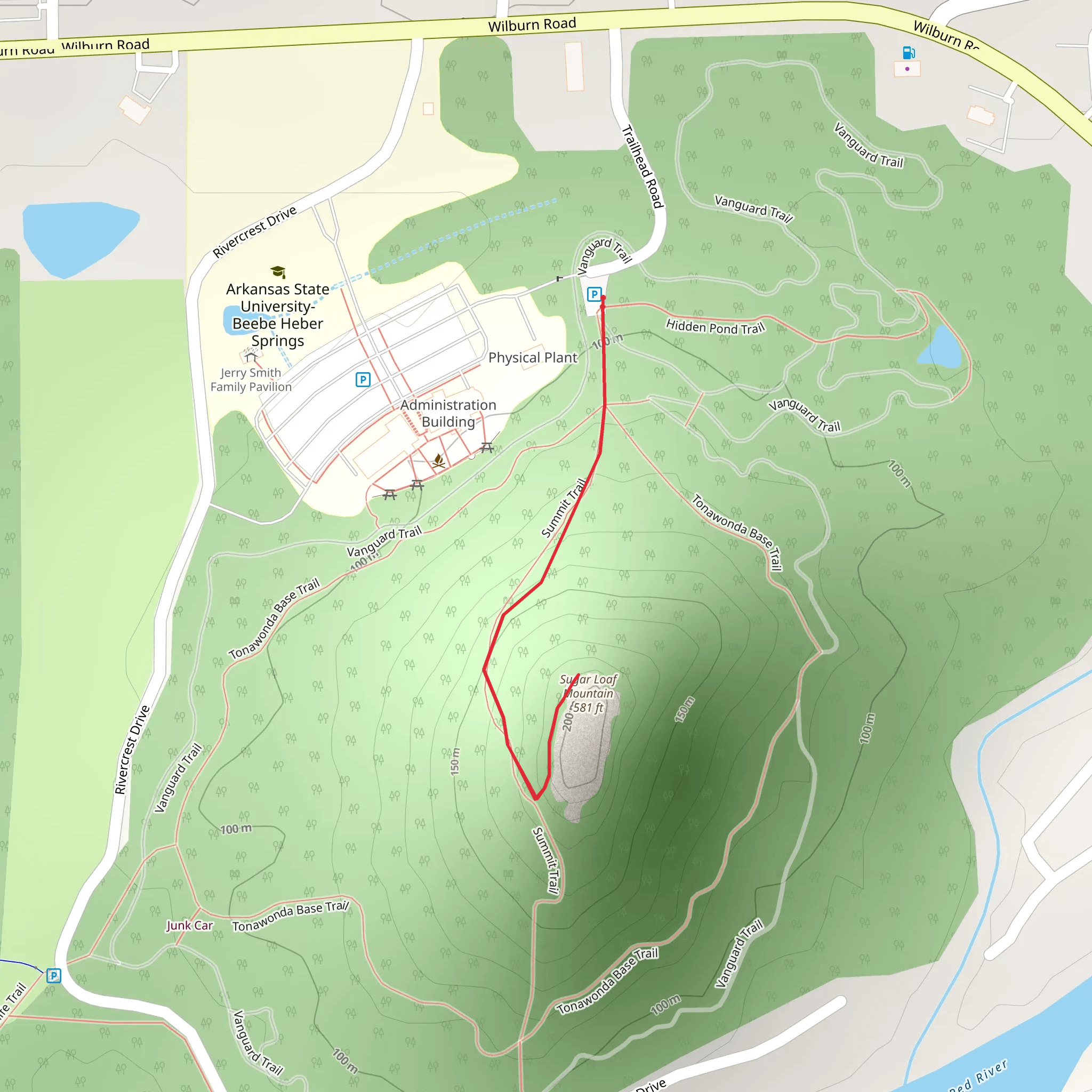 Sugar Loaf Mountain Trail mobile static map