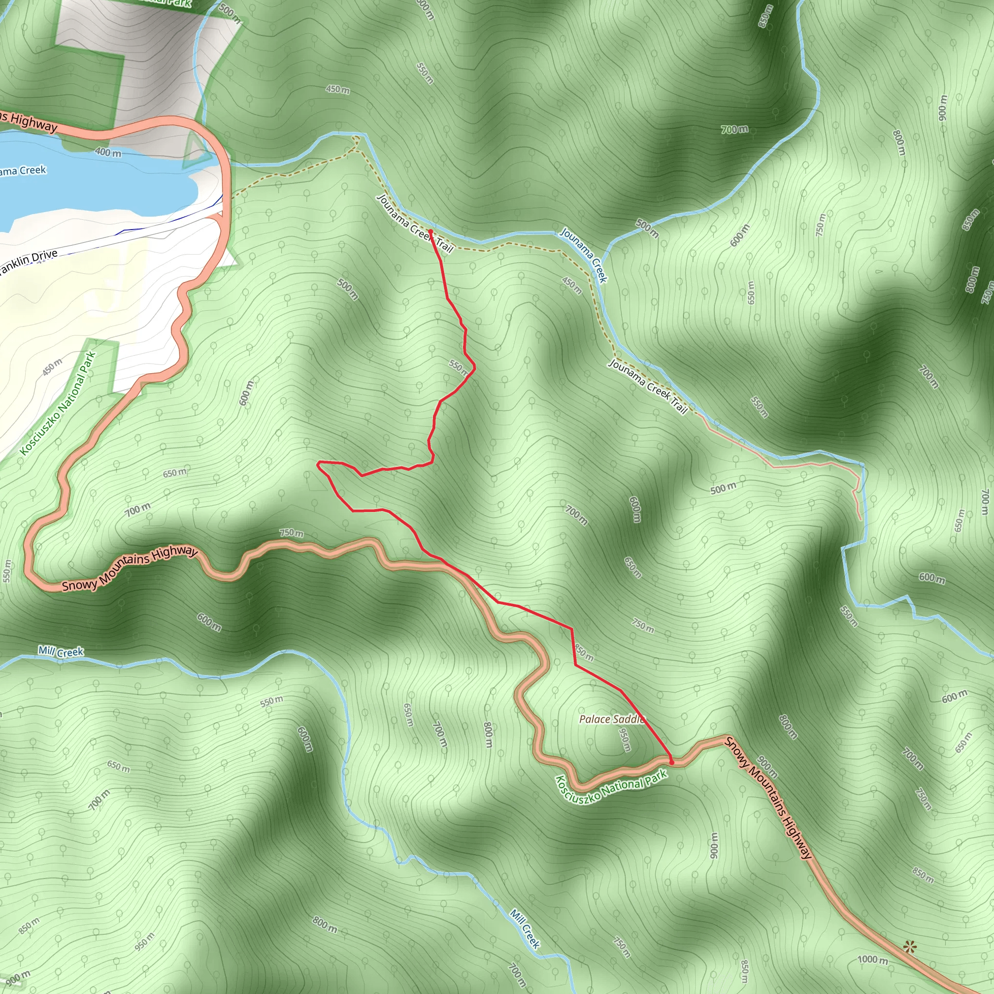 Old Mountain Road Track mobile static map