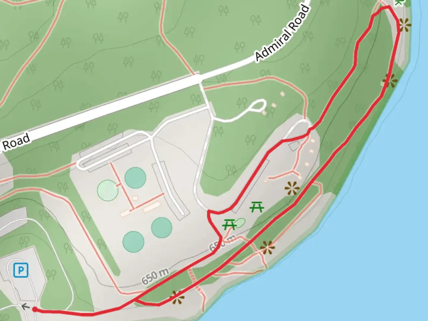 An image depicting the trail South Road Loop and its surrounding area.