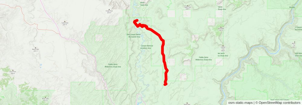 Southwestern Horseshoe Trail stage 15 Map