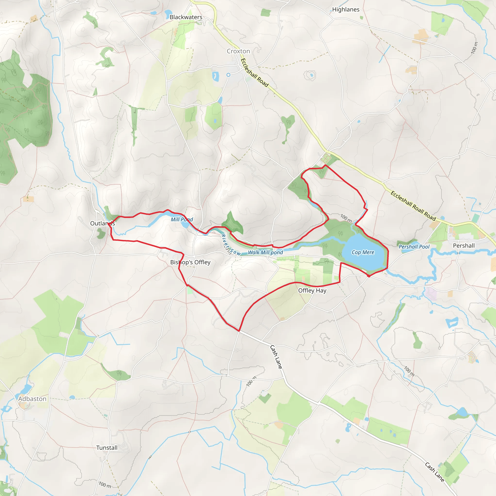 Cop Mere and the Offleys mobile static map