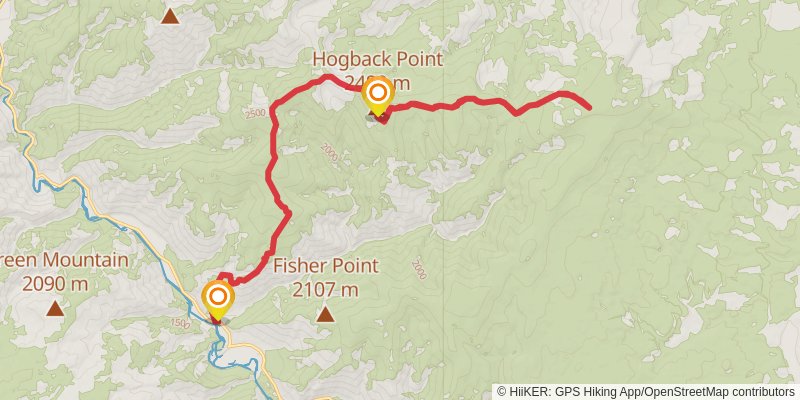 Hogback Ridge Trail stage 3 Map