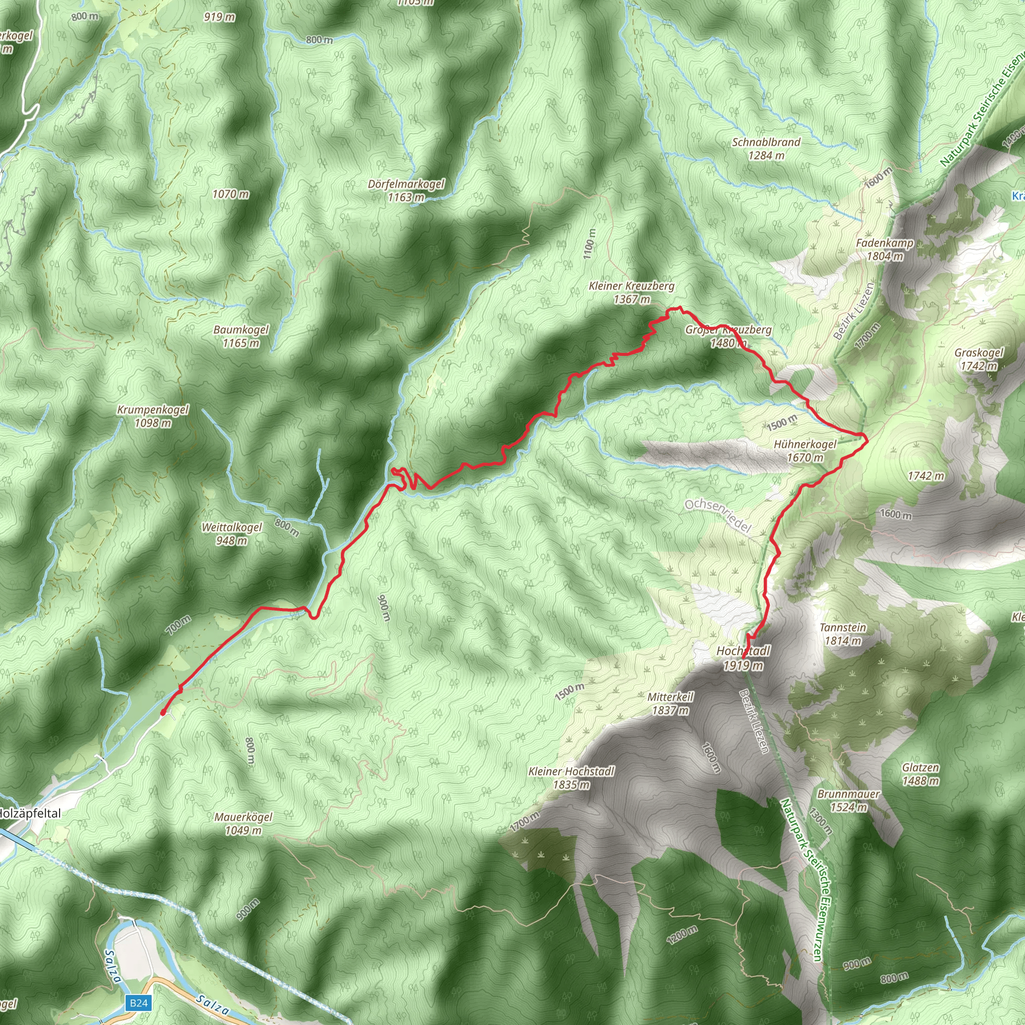 Hochstadl Wild Alps Trail mobile static map