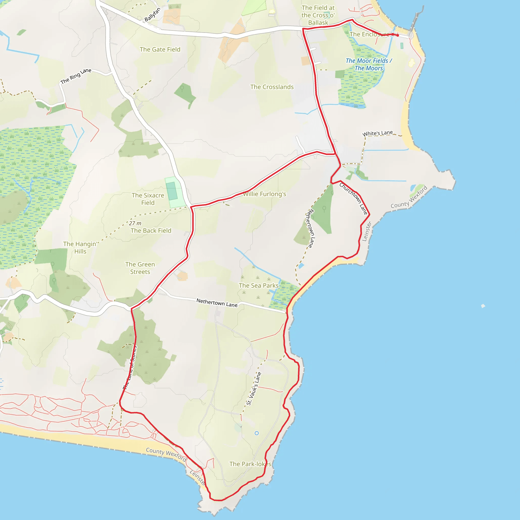 Carne Carnsore Point Trail mobile static map