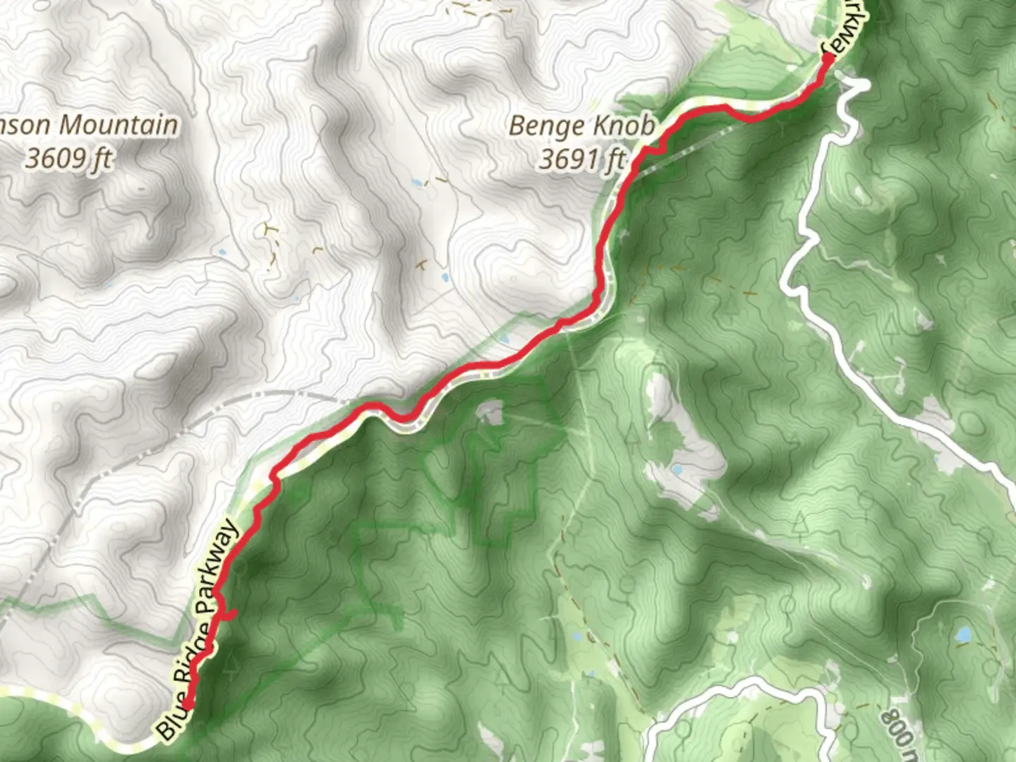 An image depicting the trail Cascades, Philips Gap and Mountains-to-Sea Trail and its surrounding area.