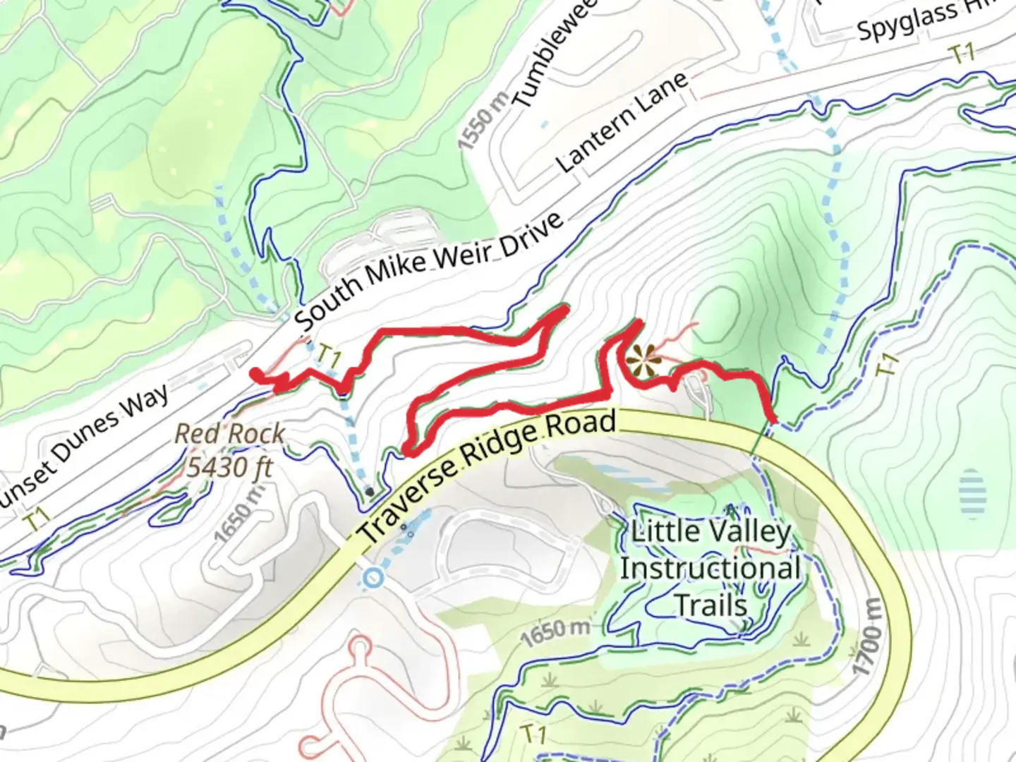 An image depicting the trail Red Potato Trail and its surrounding area.