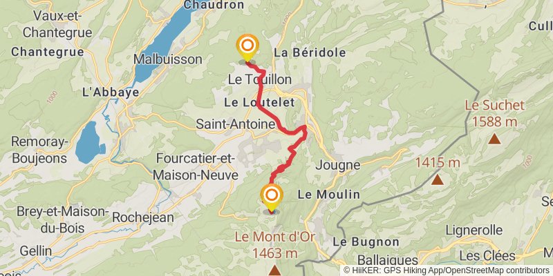GR 509 - GTJ la Grande Traversée du Jura stage 11 Map