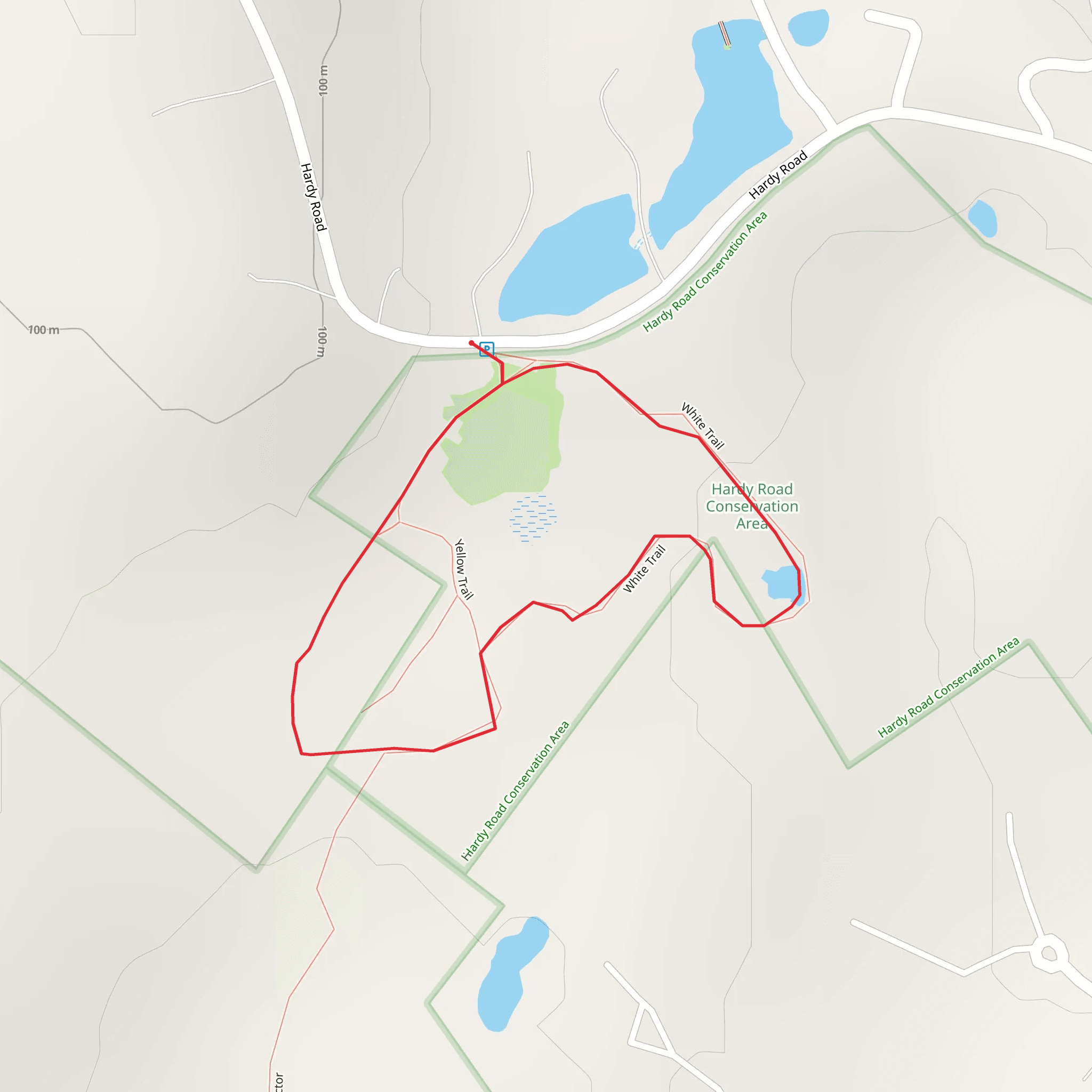 Hardy Road Conservation Area Loop mobile static map