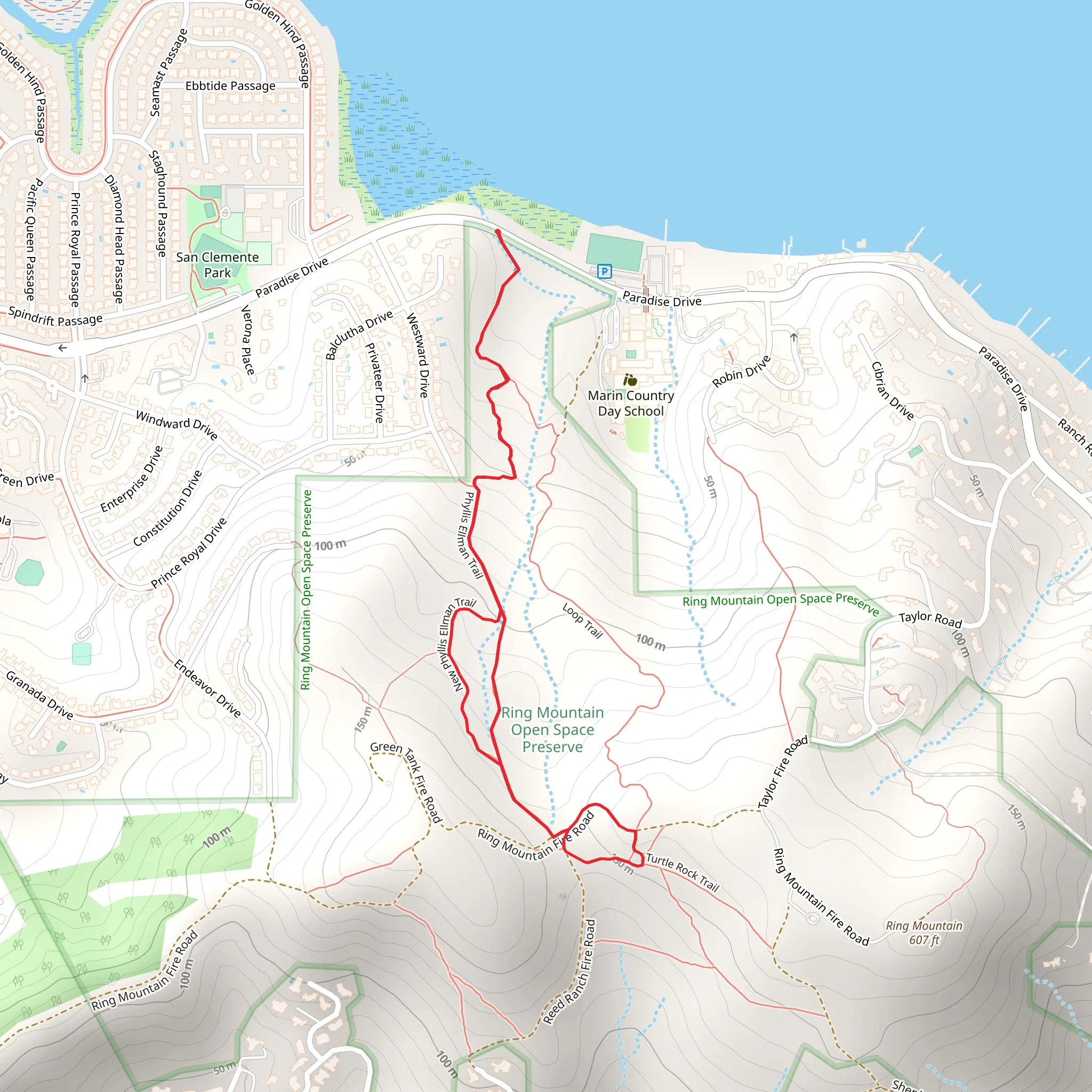 Phyllis Ellman Trail mobile static map