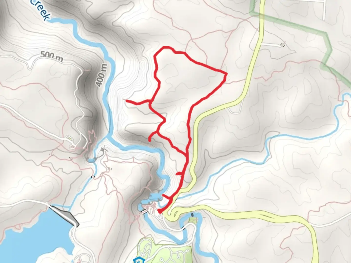 An image depicting the trail Paw Paw, Fall Creek Falls and Lower Loop Trail and its surrounding area.