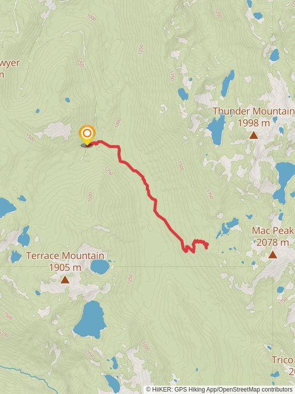 Deception Lakes Trail mobile static map