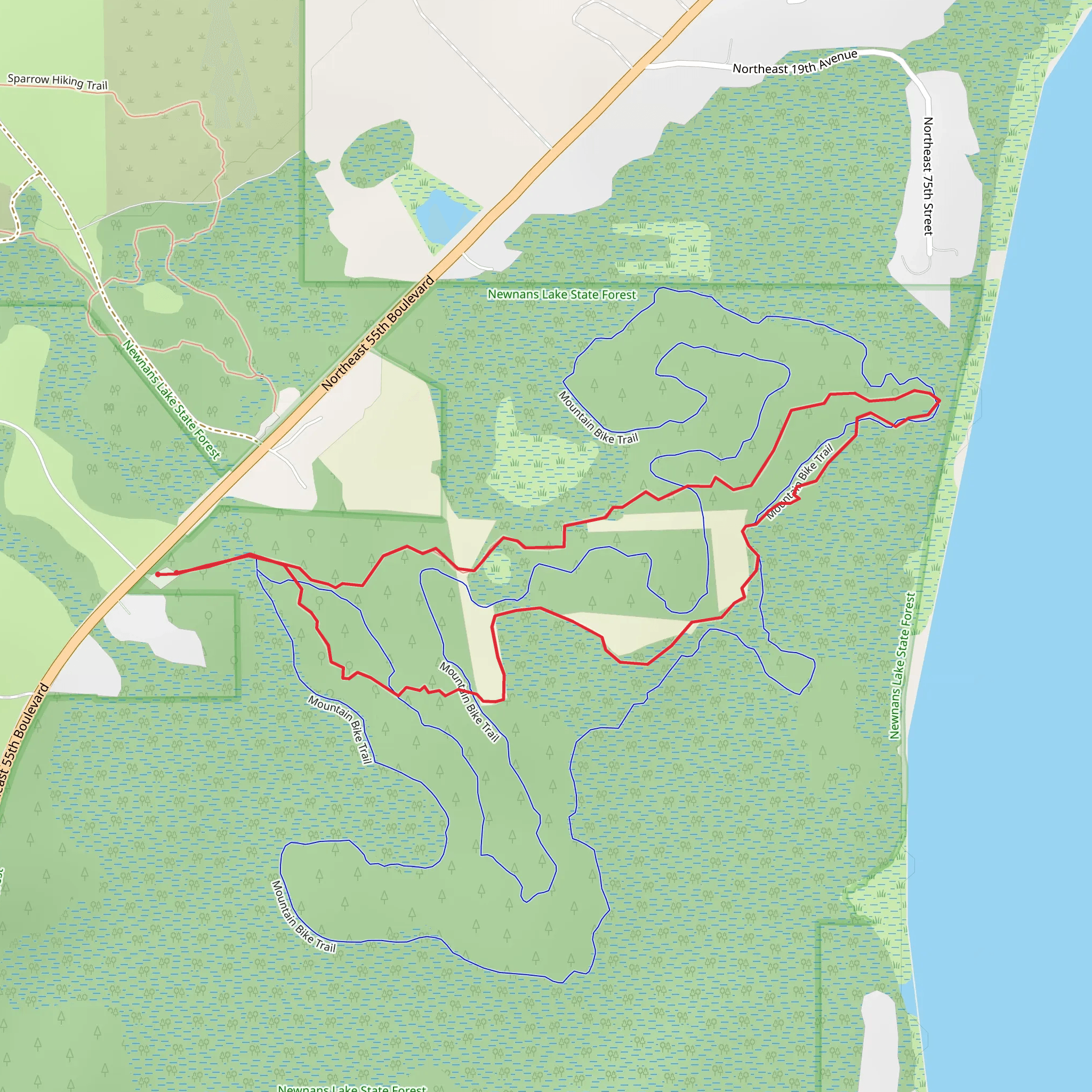Lake Pithlachocco Loop Trail mobile static map