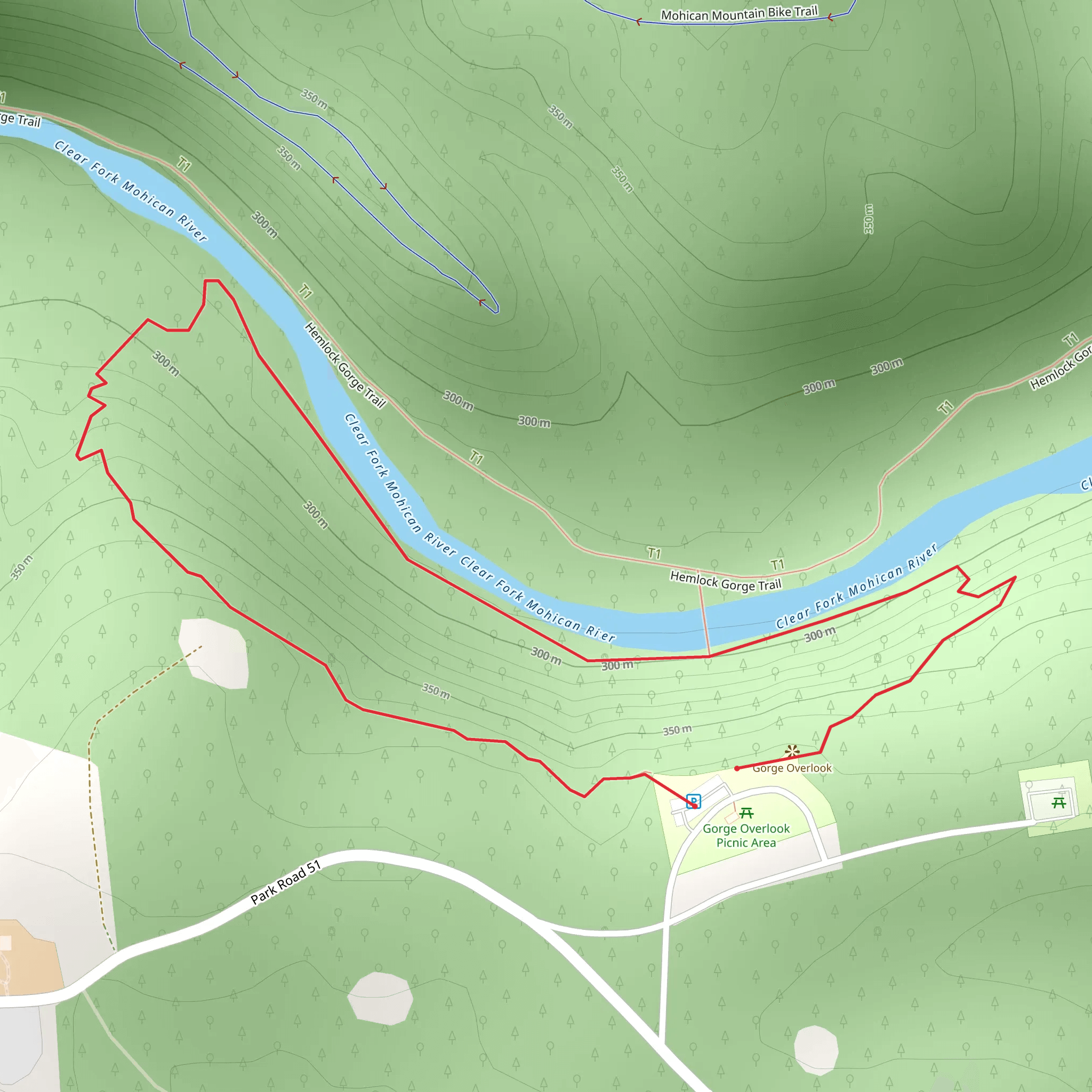 Clear Fork Mohican River Loop mobile static map