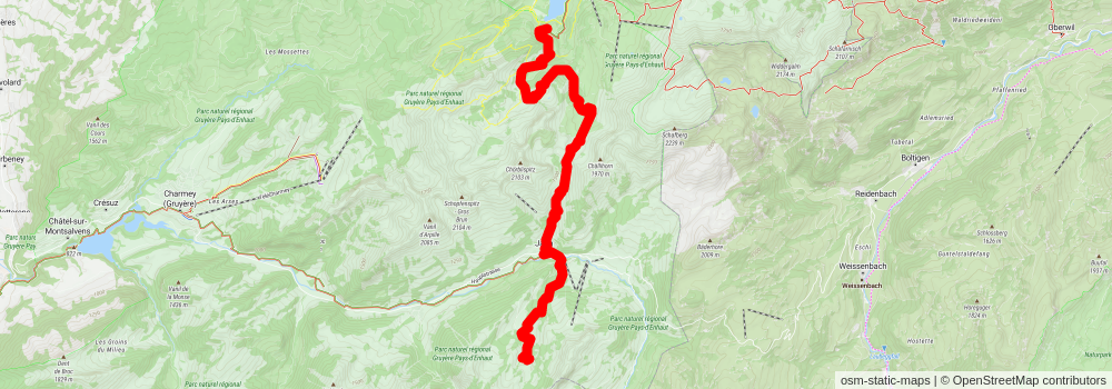 Freiburger Voralpenweg stage 3 Map