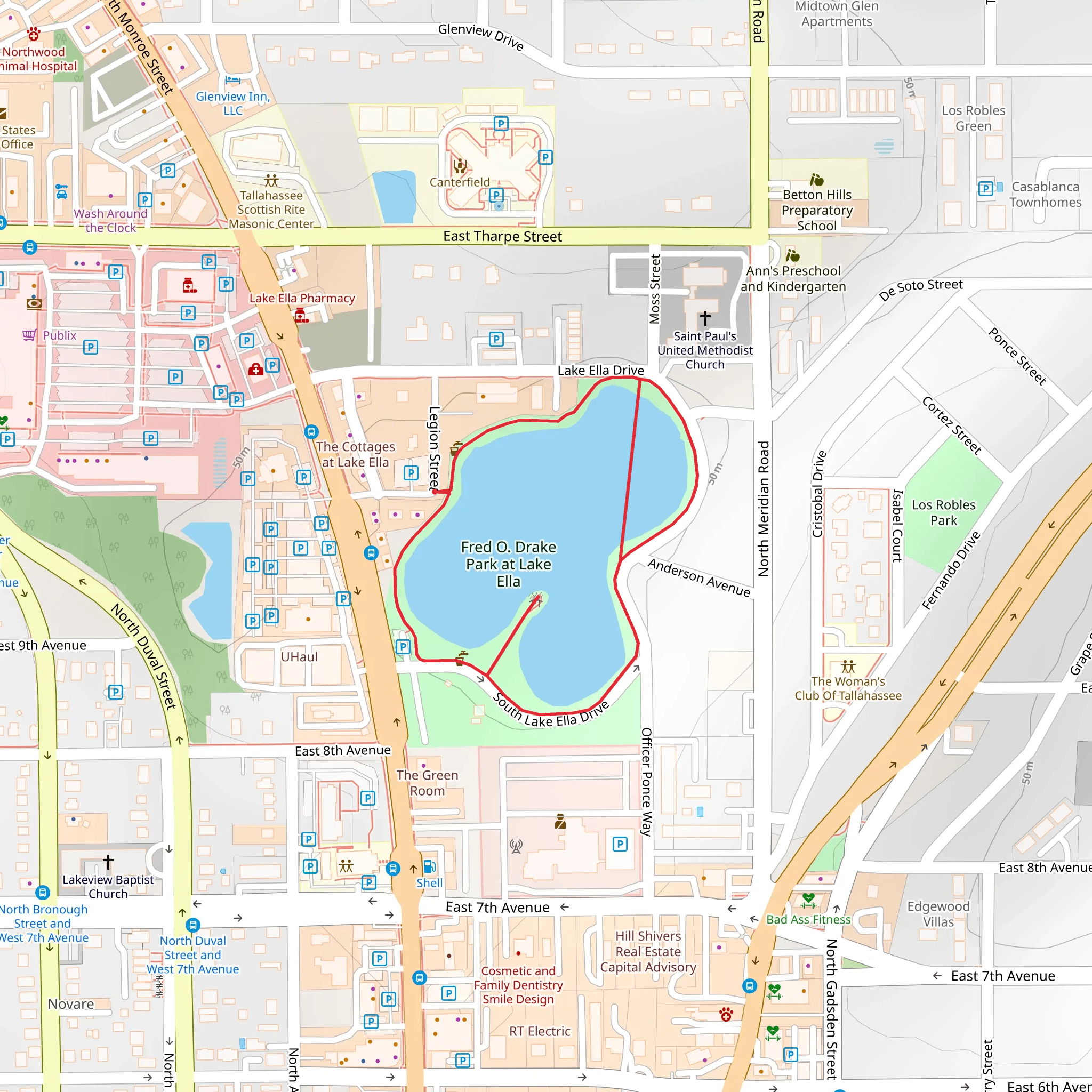 Lake Ella Loop mobile static map