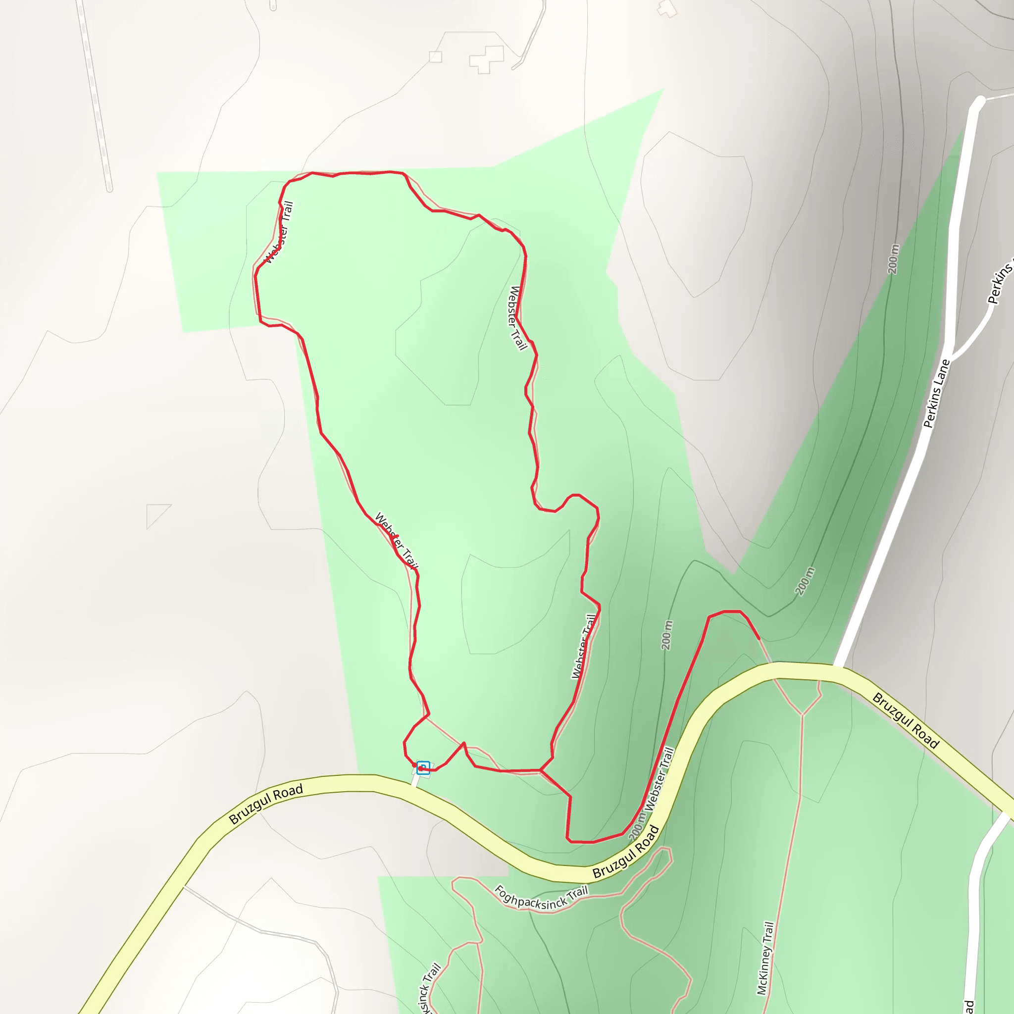 Webster Trail Loop mobile static map