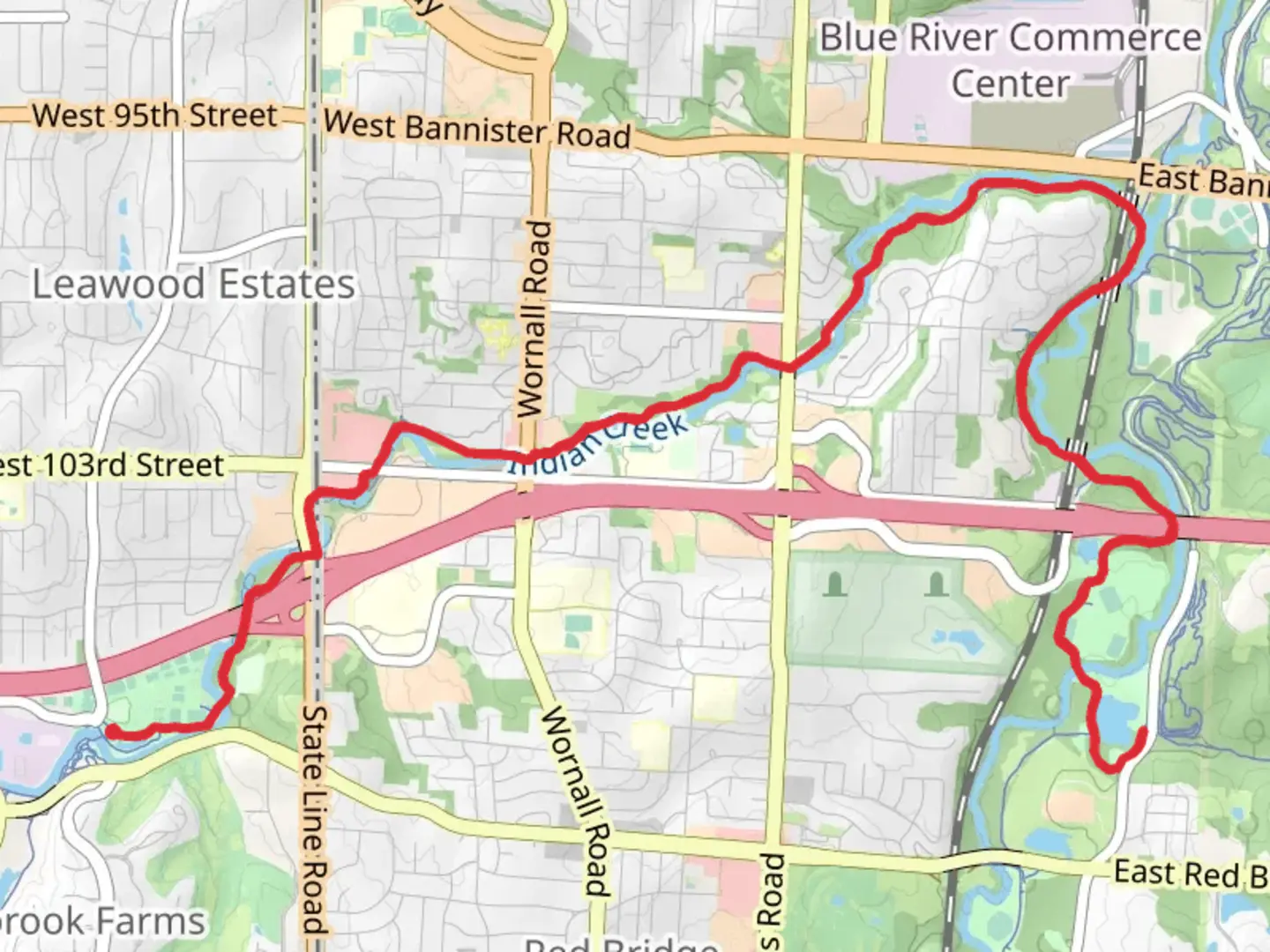 An image depicting the trail Alex George Lake via Indian Creek Trail and its surrounding area.