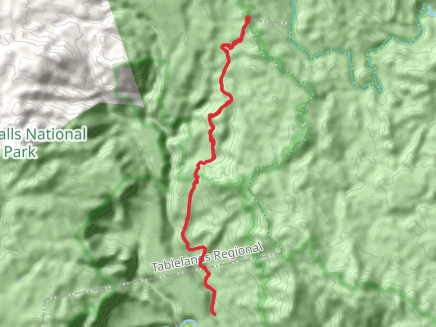 An image depicting the trail Cannabullen Creek Track and its surrounding area.