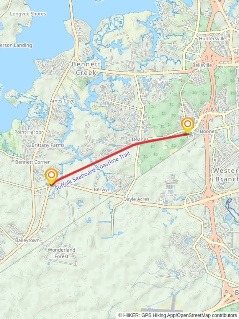 An image depicting the trail Suffolk Seaboard Coastline Trail and its surrounding area.