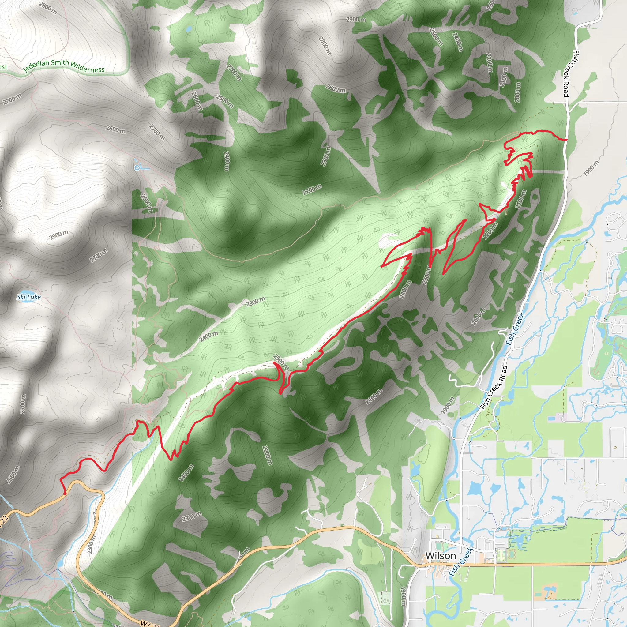 Arrow trail and Ridge Trail mobile static map