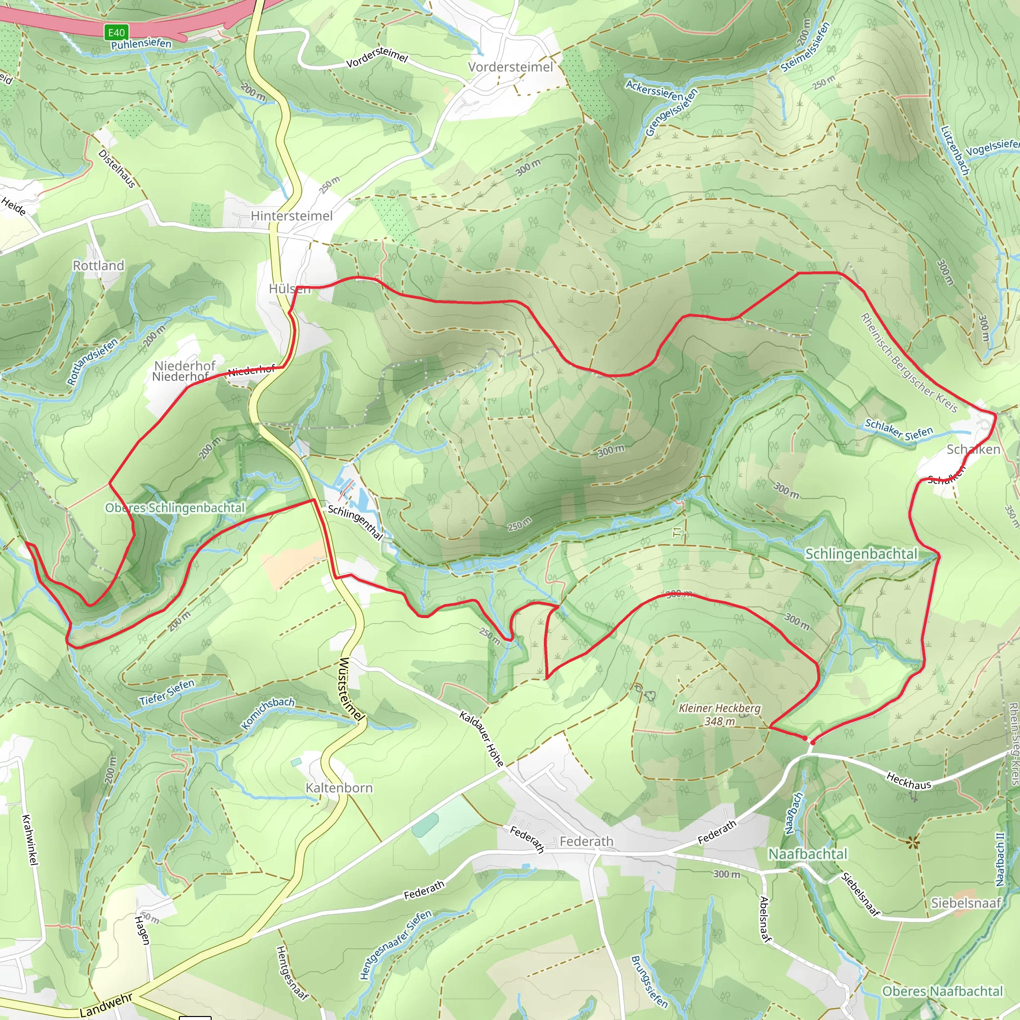 Wanderparkplatz Federath Loop mobile static map
