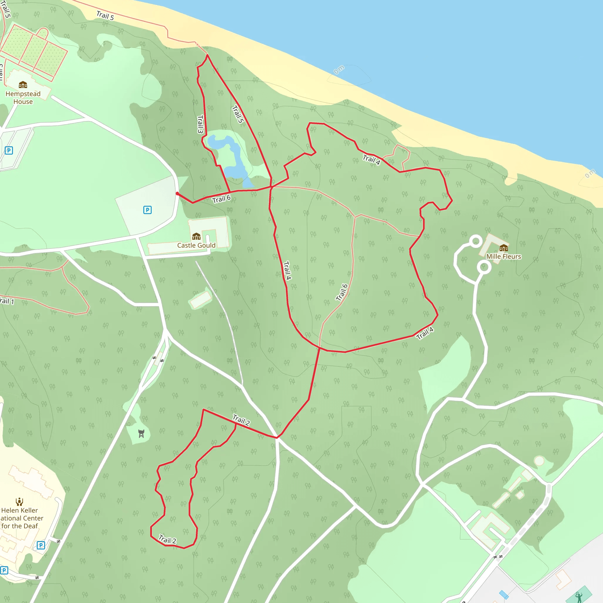 Sands Point Park and Preserve Loop mobile static map