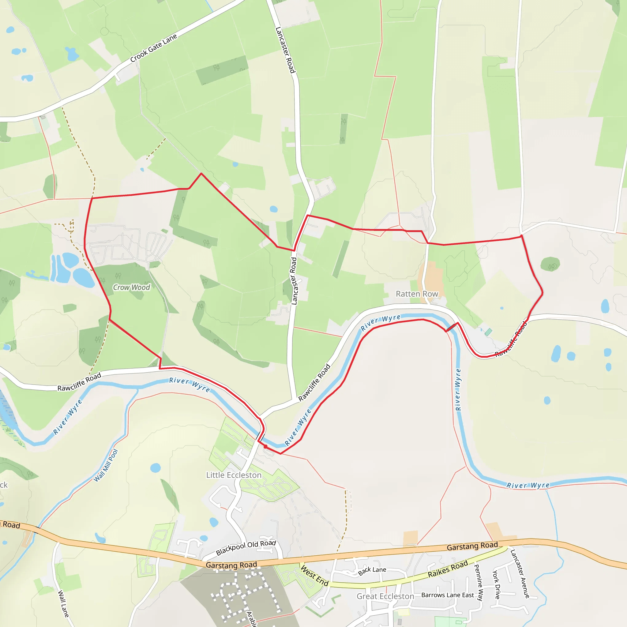 Crow Wood and Cartford Bridge mobile static map
