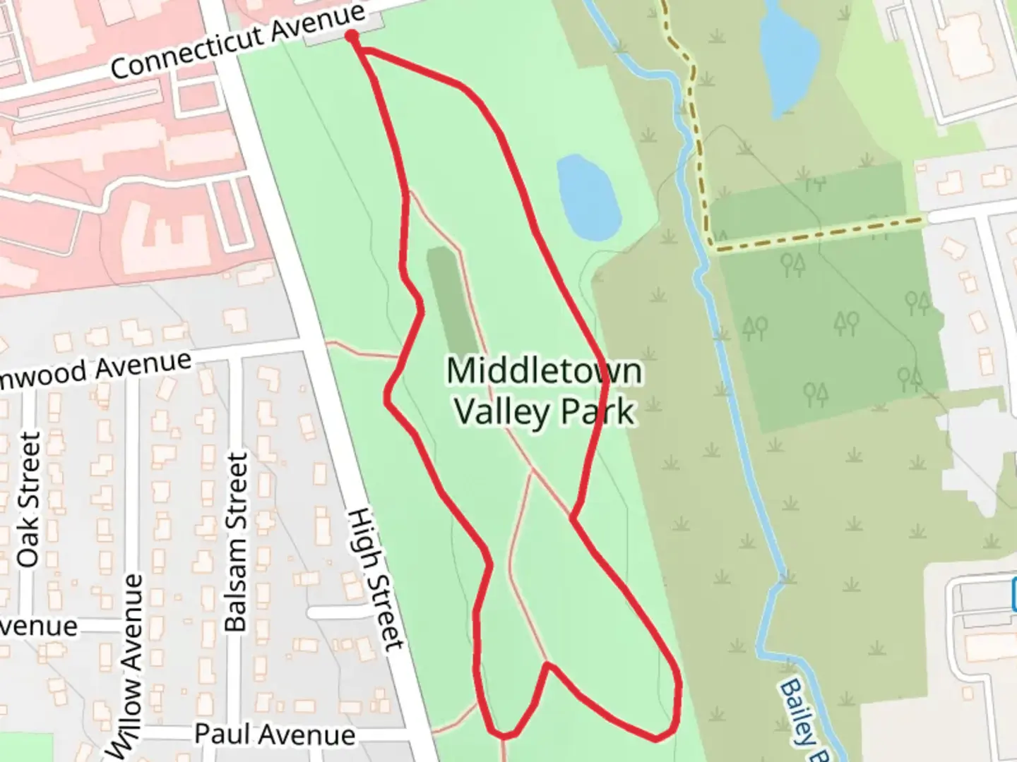 An image depicting the trail Middletown Valley Park Loop and its surrounding area.