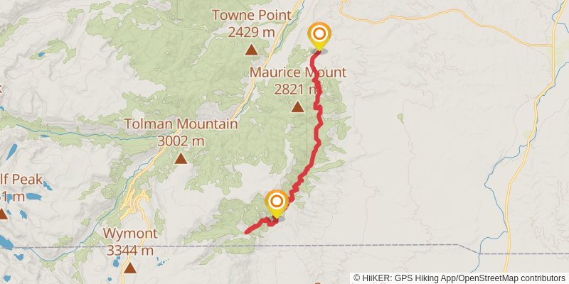 Face of the Mountain Trail stage 4 Map