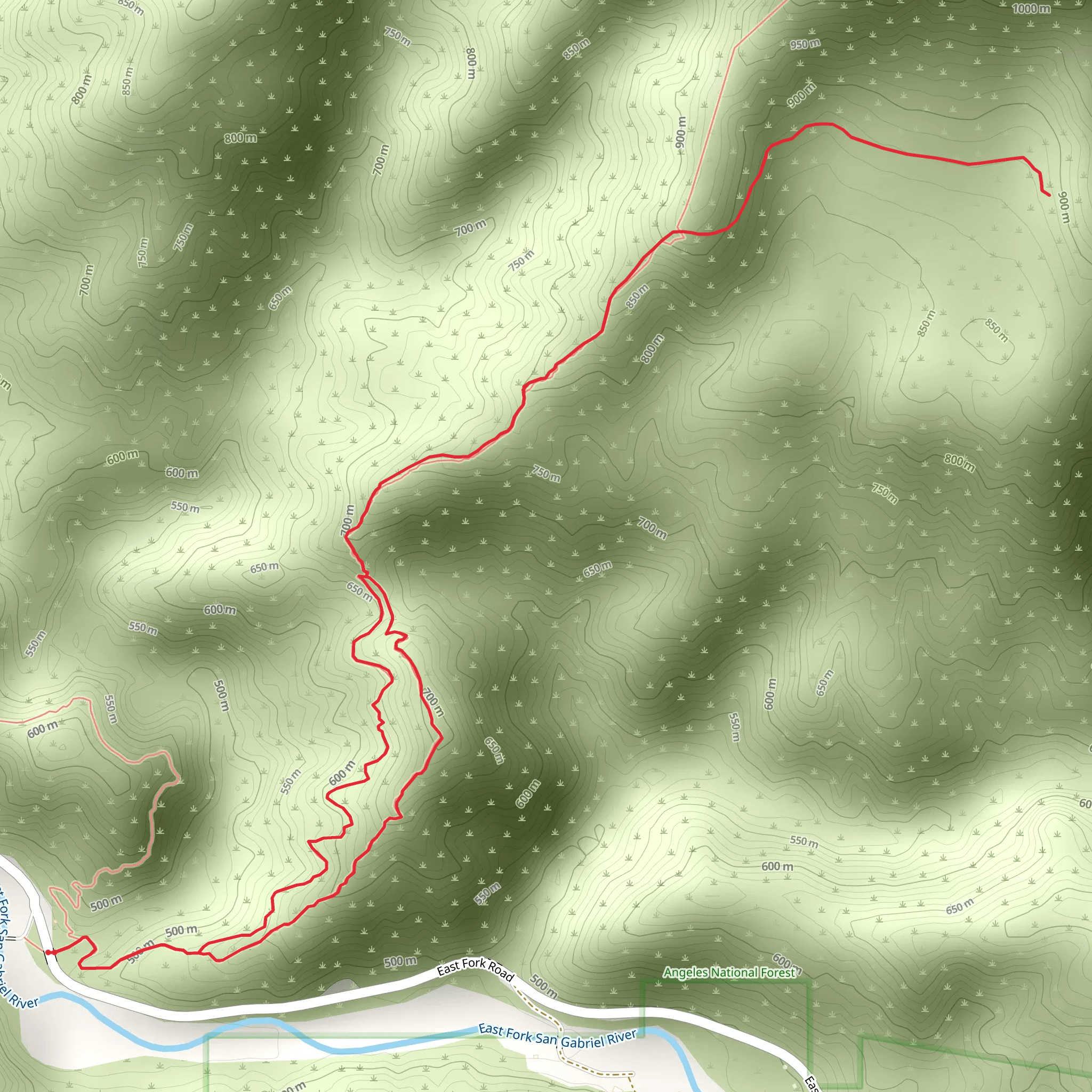 Graveyard Canyon Trail mobile static map