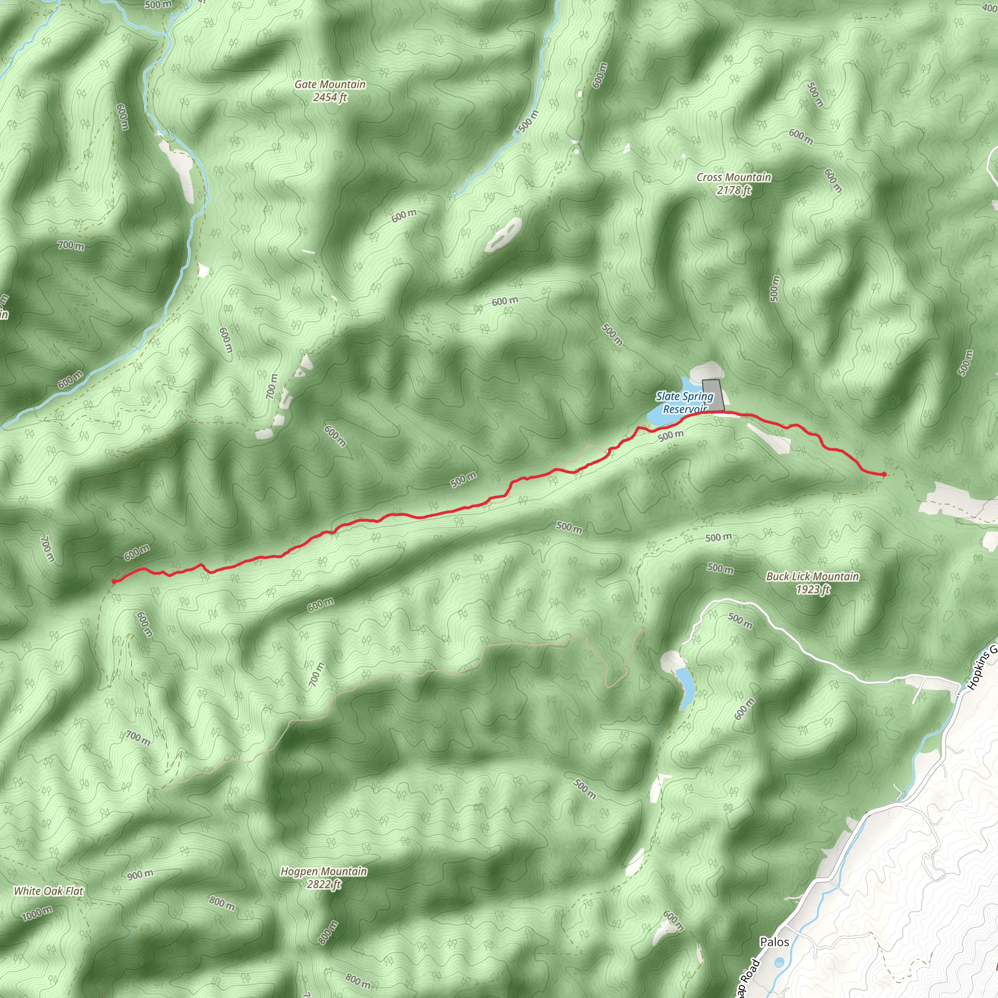 Slate Lick Trail mobile static map